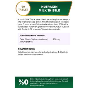 NUTRAXİN MİLK THİSTLE - DEVE DİKENİ GIDA TAKVİYESİ-
