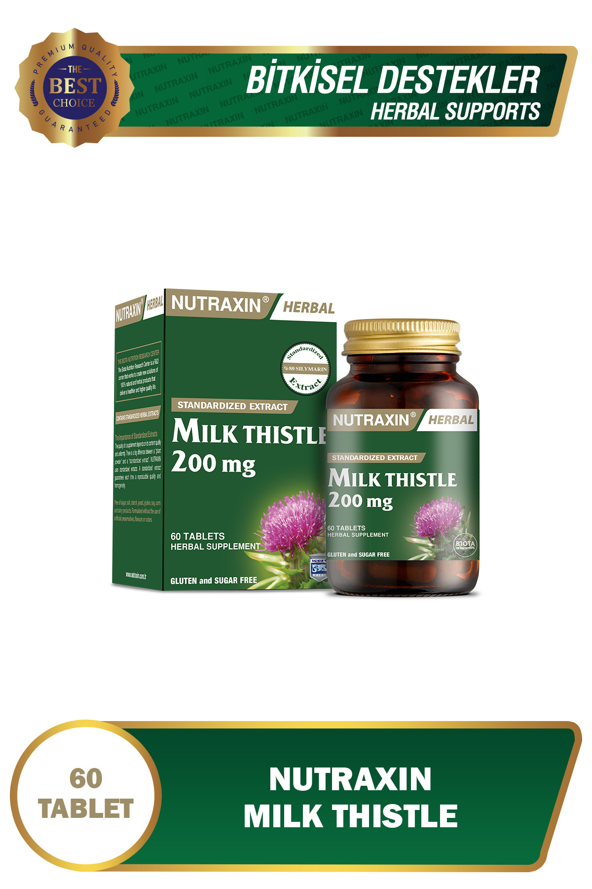 NUTRAXİN MİLK THİSTLE - DEVE DİKENİ GIDA TAKVİYESİ-