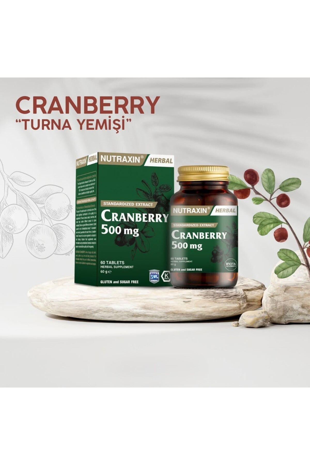 Nutraxin Cranberry - Turna Yemişi 500 Mg 60 Tablet-
