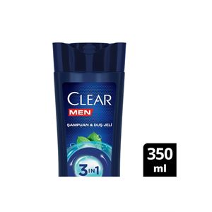 Clear Men 3 In1 Şampuan&Duş Jeli Ferahlatıcı Mento-