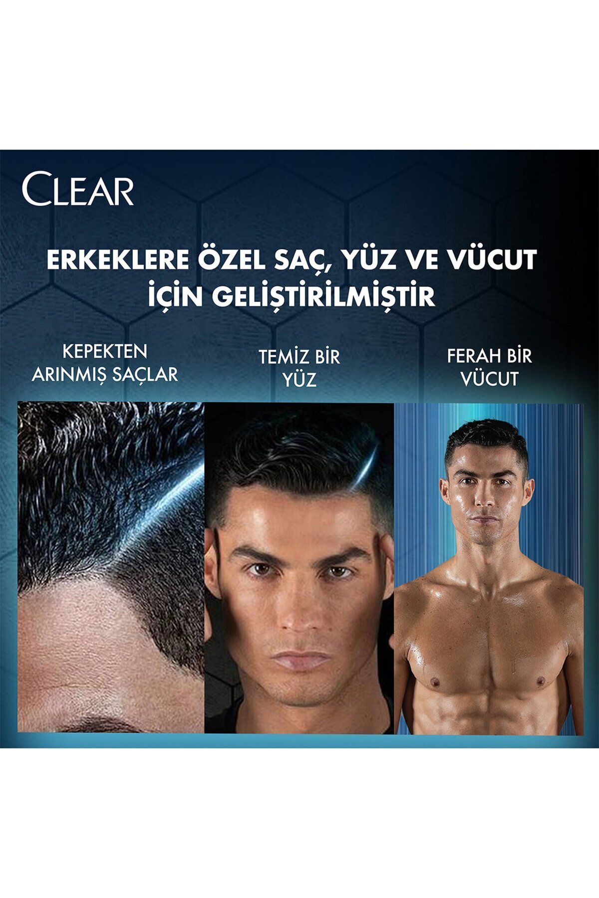 Clear Men 3 In1 Şampuan&Duş Jeli Ferahlatıcı Mento-
