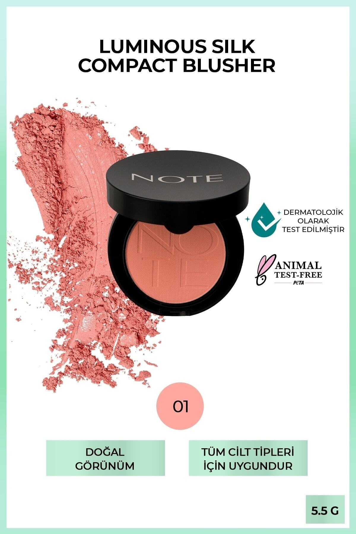 NOTE COSMETİCS BLUSH SİLK COMPACT-01-