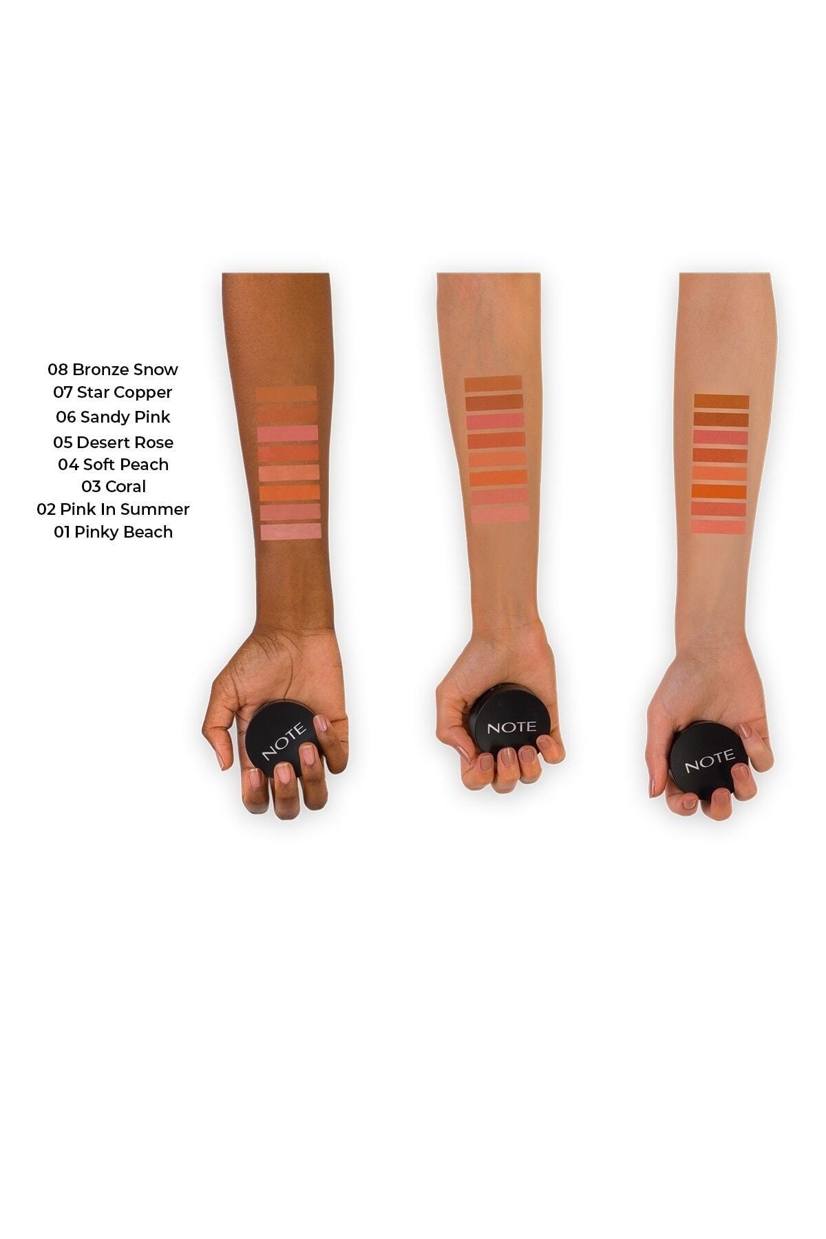 NOTE COSMETİCS BLUSH SİLK COMPACT-01-