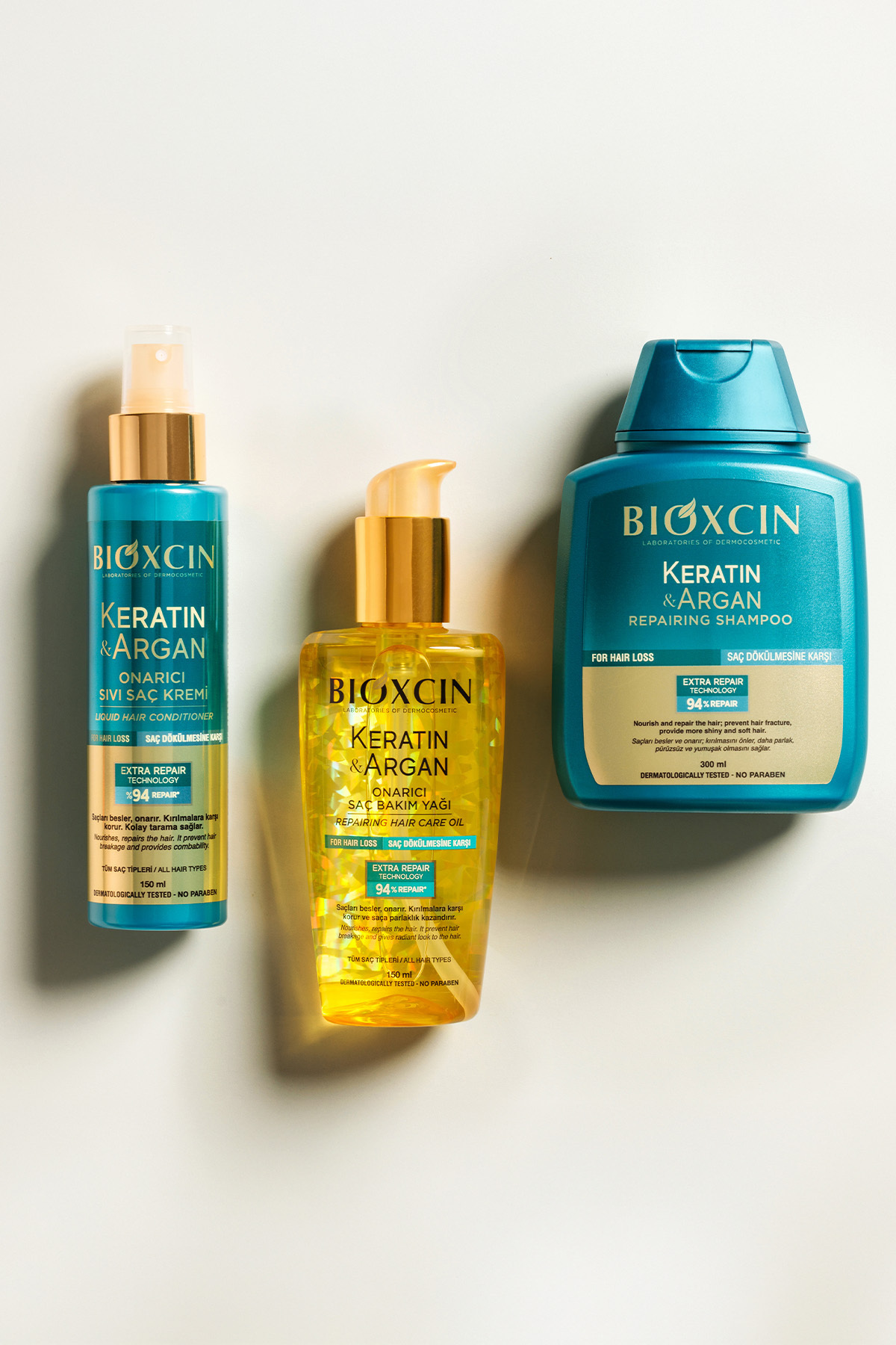 Bioxcin Keratin & Argan Onarıcı Sıvı Saç Bakım Kre-