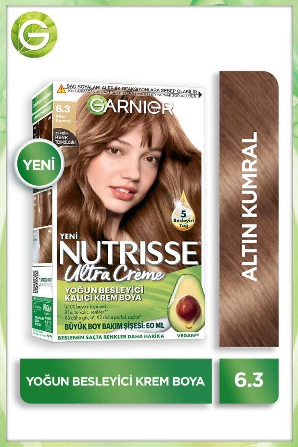 Garnier Nutrisse Yoğun Besleyici Saç Boyası 6.3-