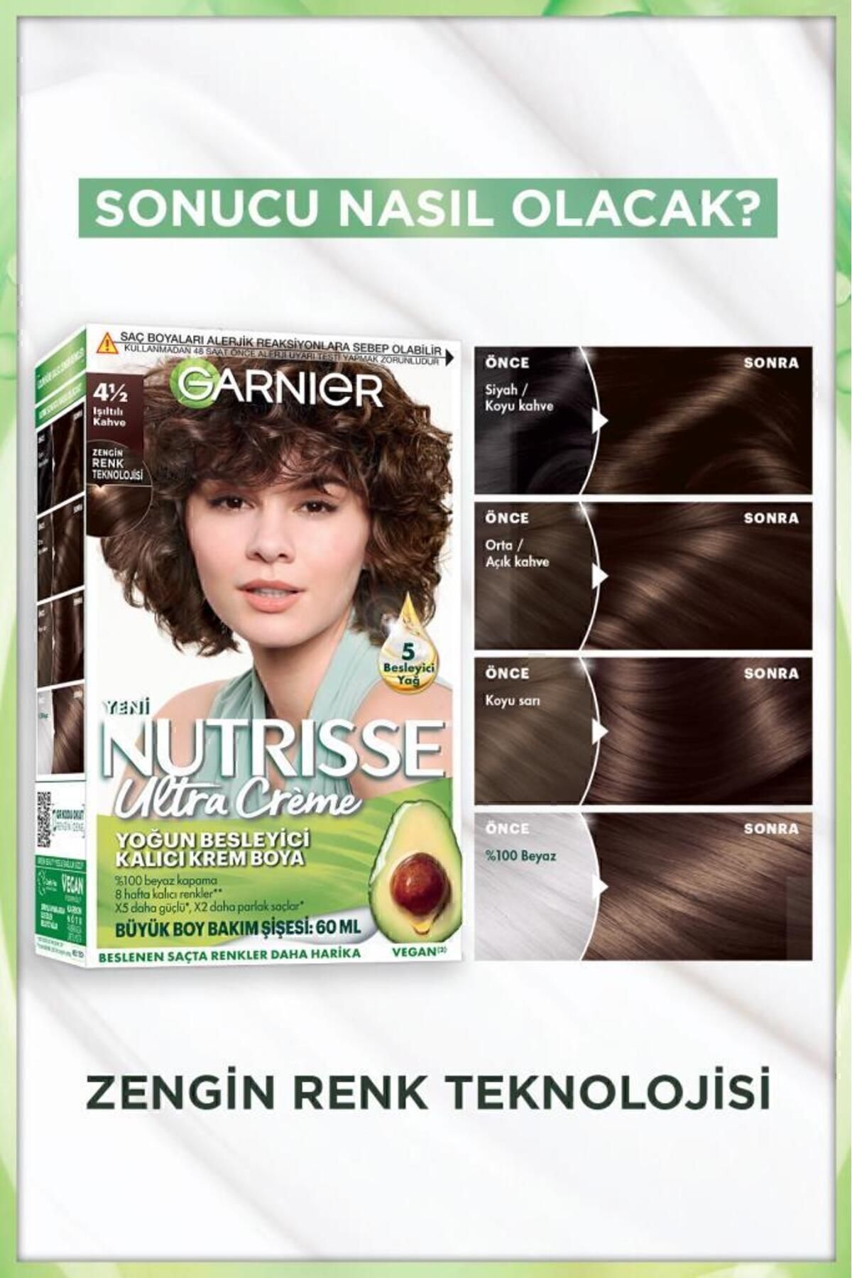 Garnier Nutrisse Yoğun Besleyici Saç Boyası 4 1:2-