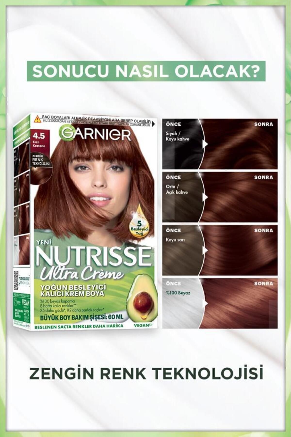 GARNİER NUTRİSSE YOĞUN BESLEYİCİ SAÇ BOYASI 4.5-