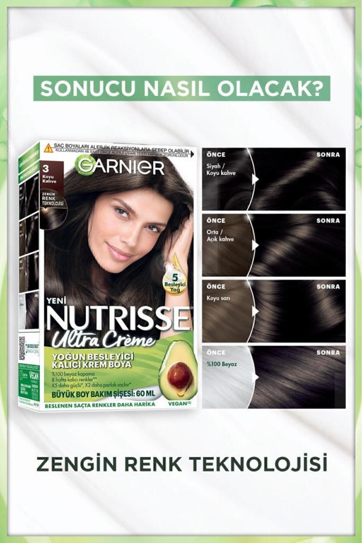 Garnier Nutrisse Yoğun Besleyici Saç Boyası 3-