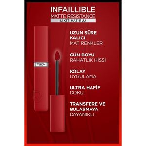 LOreal Paris Infaillible Resistance Likit Mat5 RUJ-