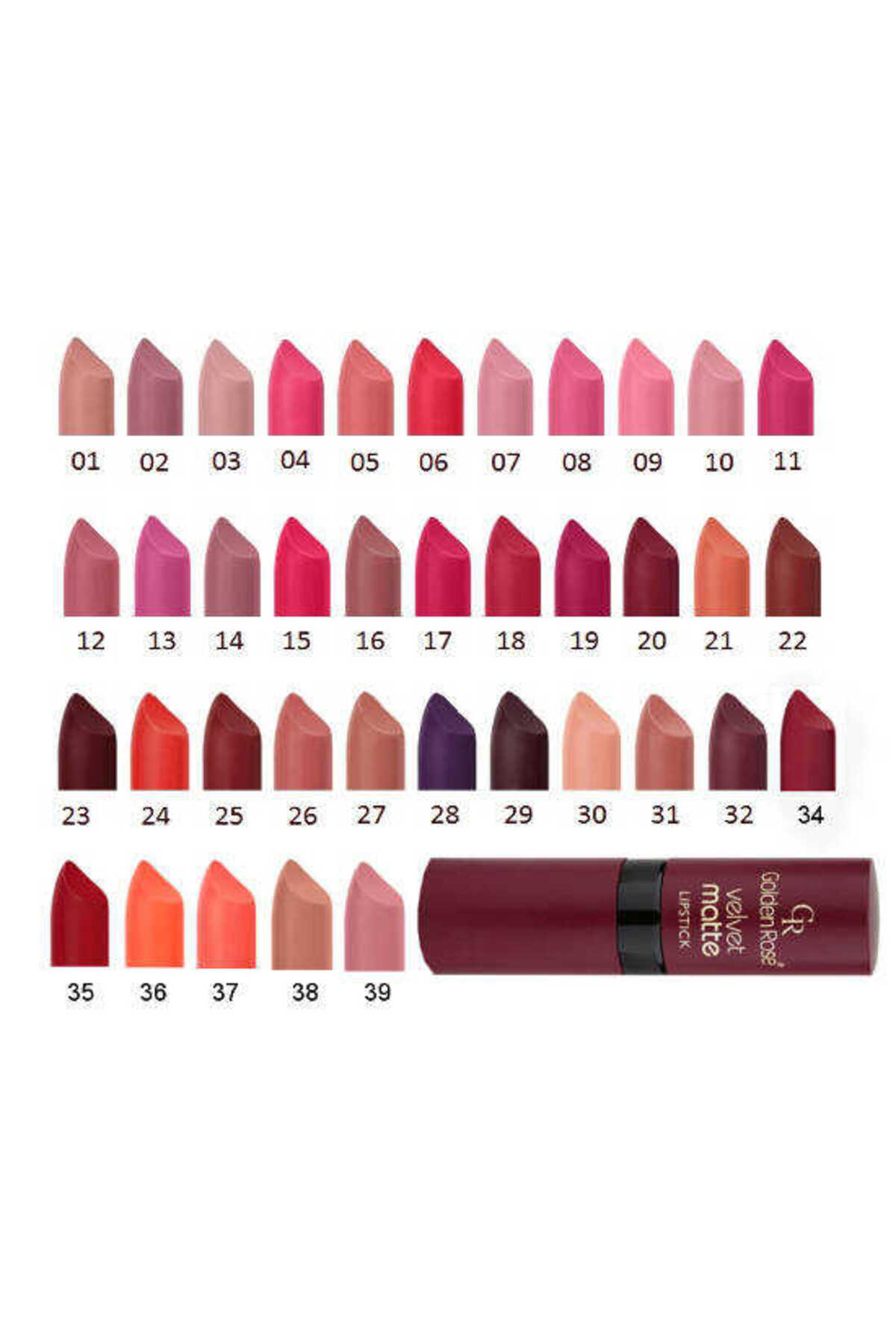GOLDEN ROSE  VELVET MATTE LIPSTICK NO.38-