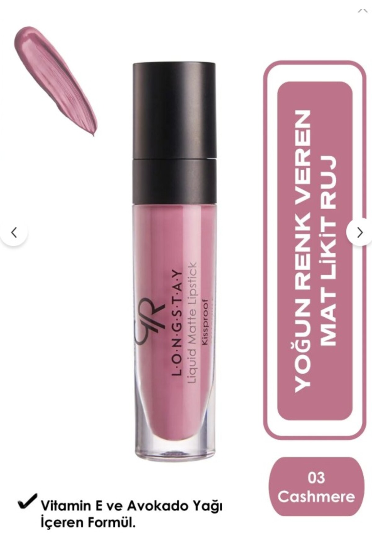 GOLDEN ROSE  LONGSTAY LIGUID MATTE LİPSTİCK 03-