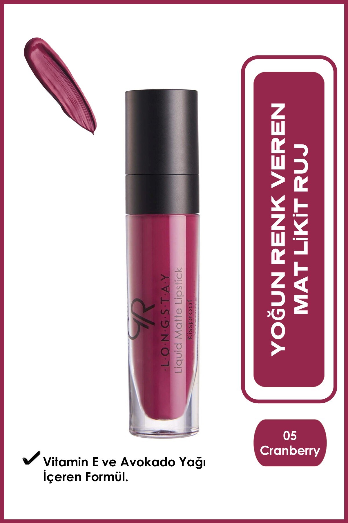 GOLDEN ROSE  LONGSTAY LIGUID MATTE LİPSTİCK 05-