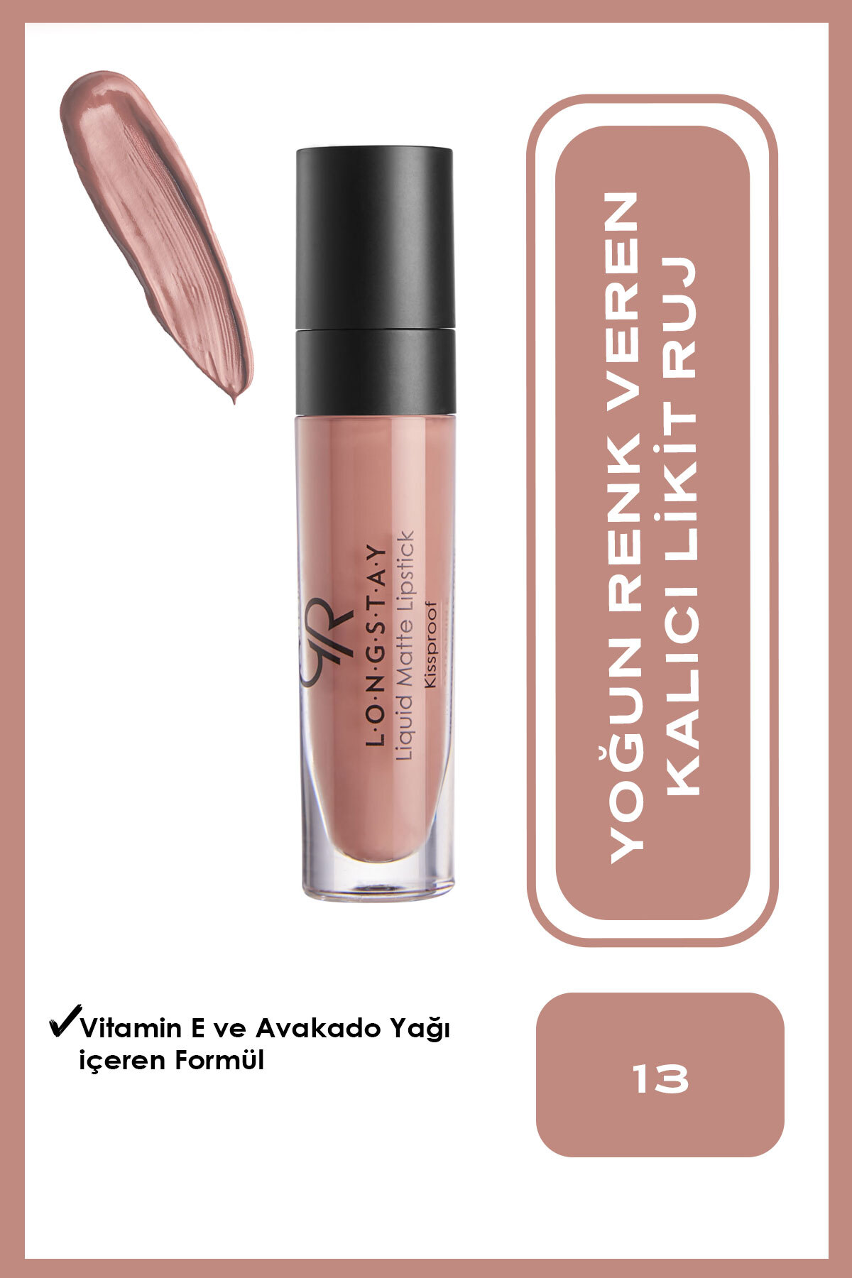 GOLDEN ROSE  LONGSTAY LIGUID MATTE LİPSTİCK 13-