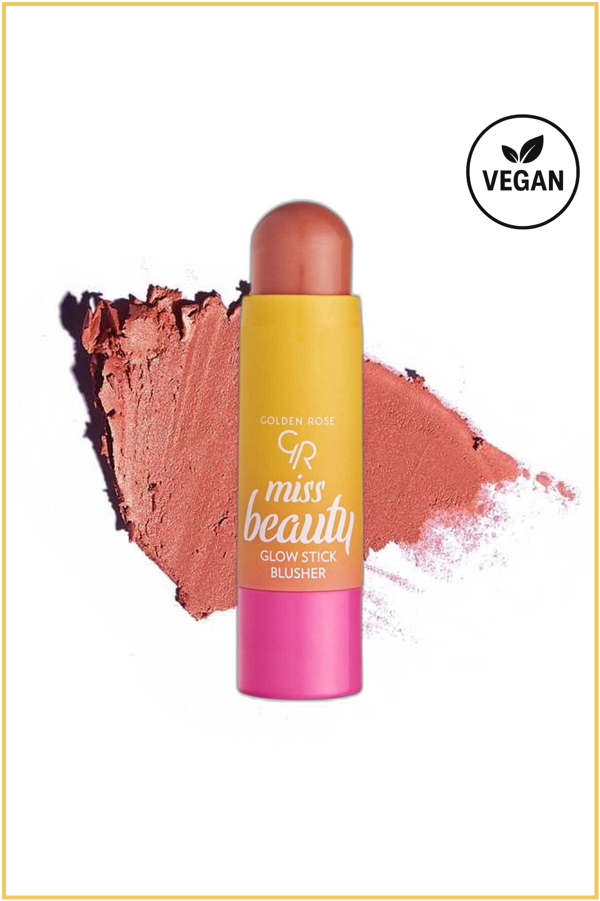 GOLDEN ROSE MISS BEAUTY GLOW STICK BLUSHER NO 1 PEACH-