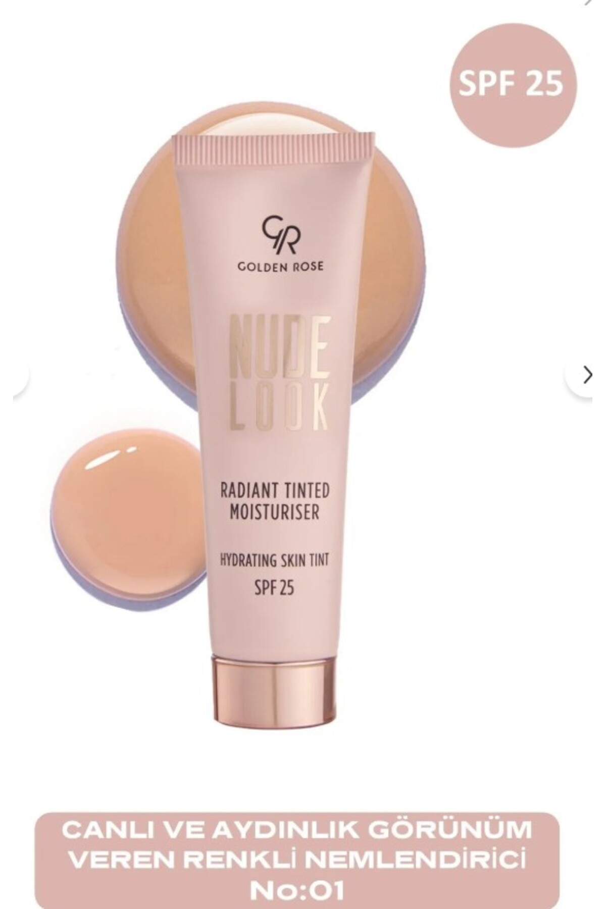 GOLDEN ROSE NUDE LOOK RADIANT TINTED MOIST NO 01-