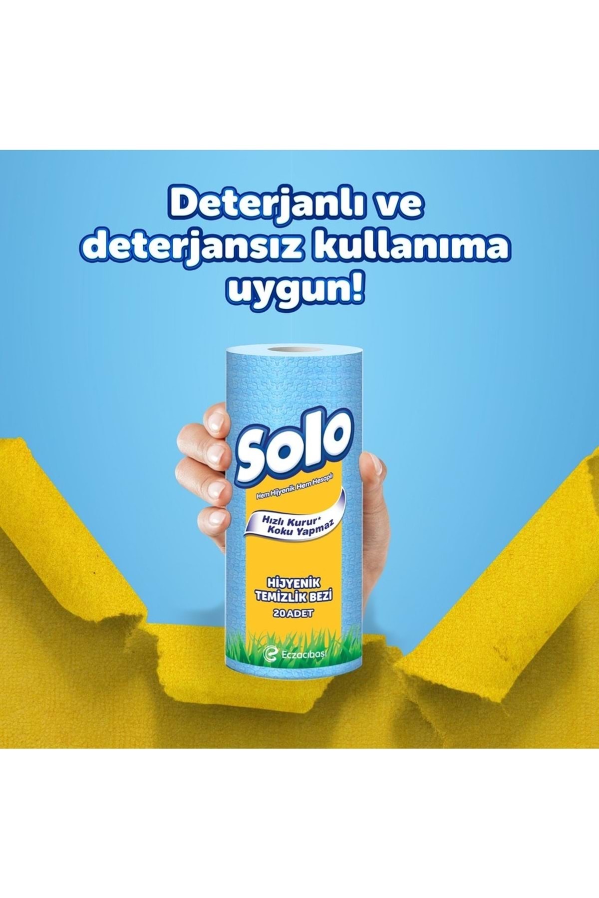 SOLO KAĞIT BEZ 20Lİ HİJYENİK TEMİZLİK BEZİ-