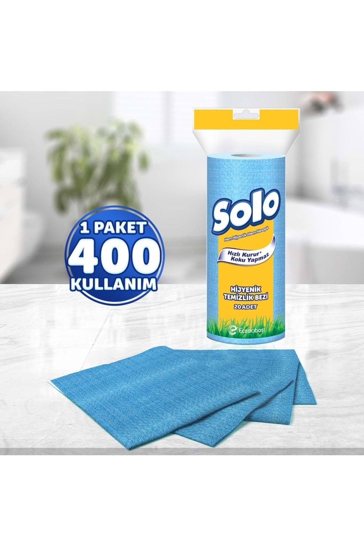 SOLO KAĞIT BEZ 20Lİ HİJYENİK TEMİZLİK BEZİ-