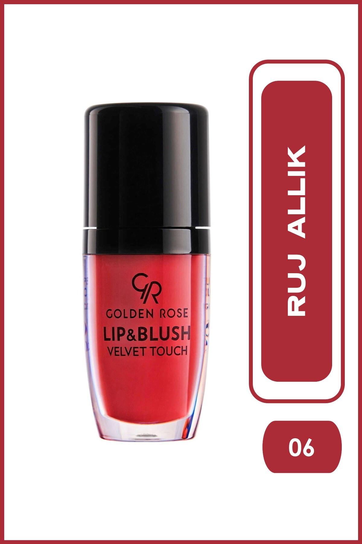 Golden Rose Lip&blush Velvet Touch No: 06 Real Red-