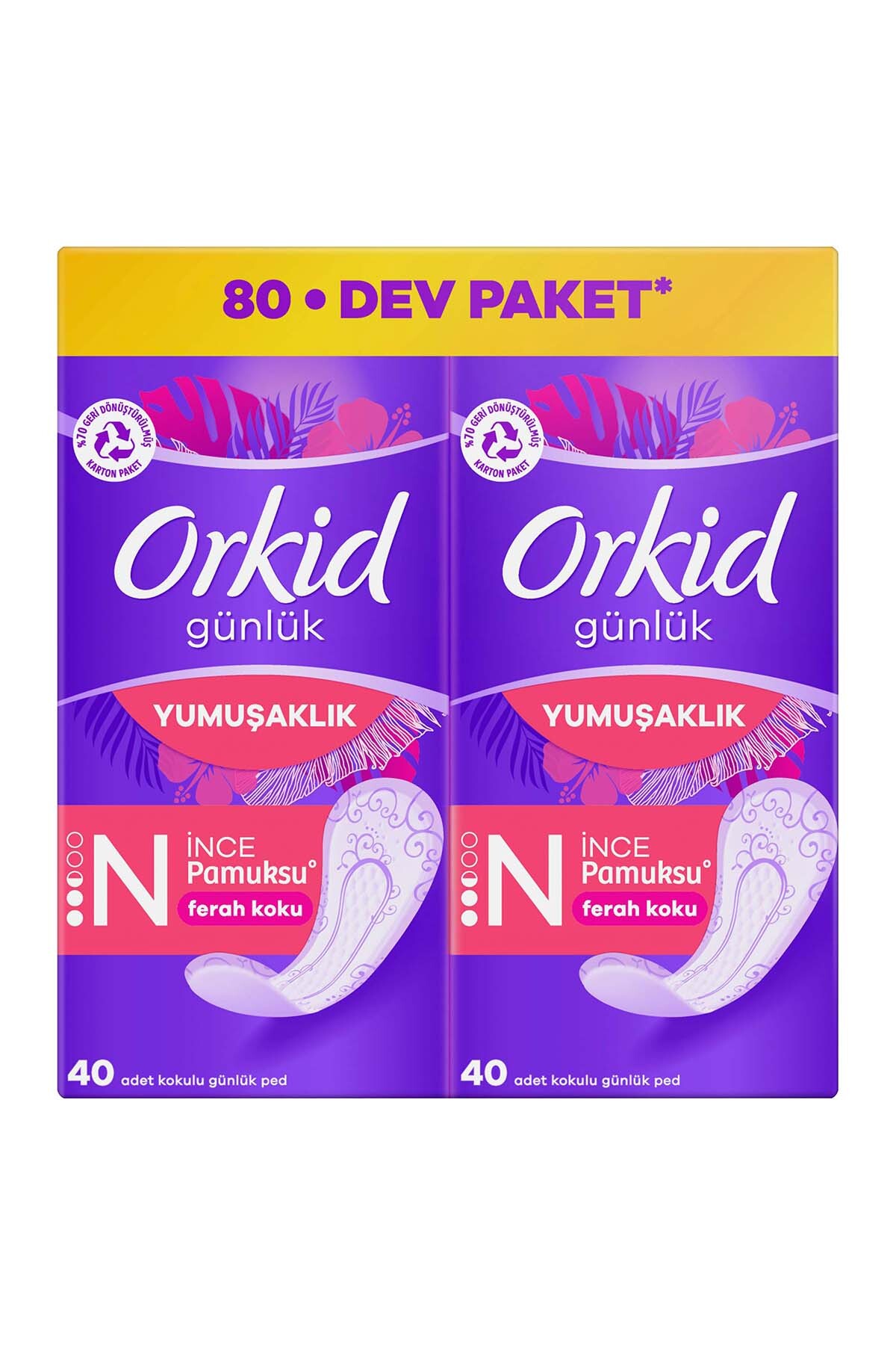 Orkid Yaprak Pamuksu Günlük Ped Deo Fresh Dev Ekon-