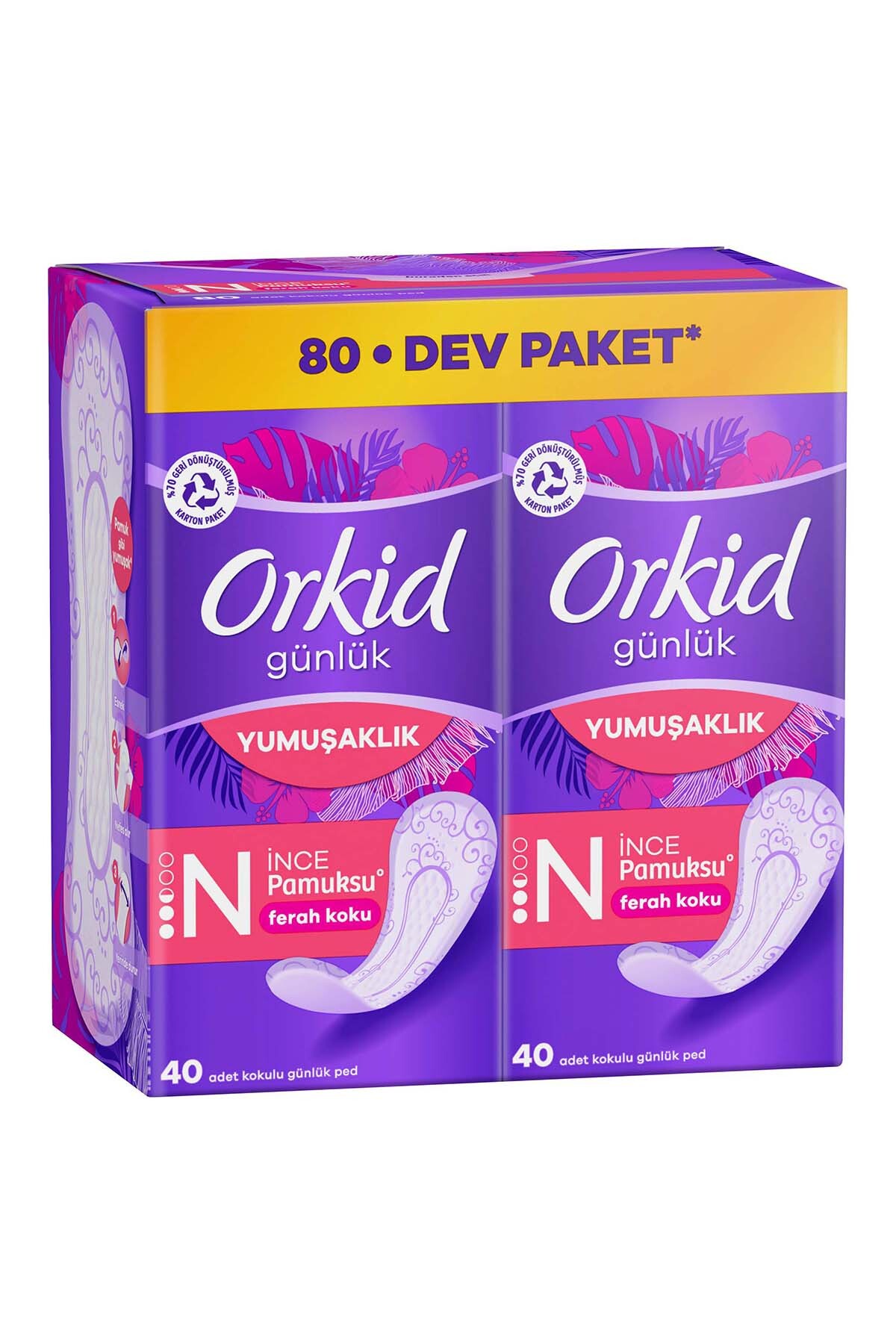 Orkid Yaprak Pamuksu Günlük Ped Deo Fresh Dev Ekon-