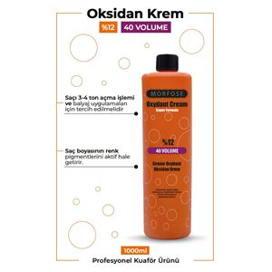 MORFOSE OKSİDAN KREM 40 VOLUME 1000 ML-