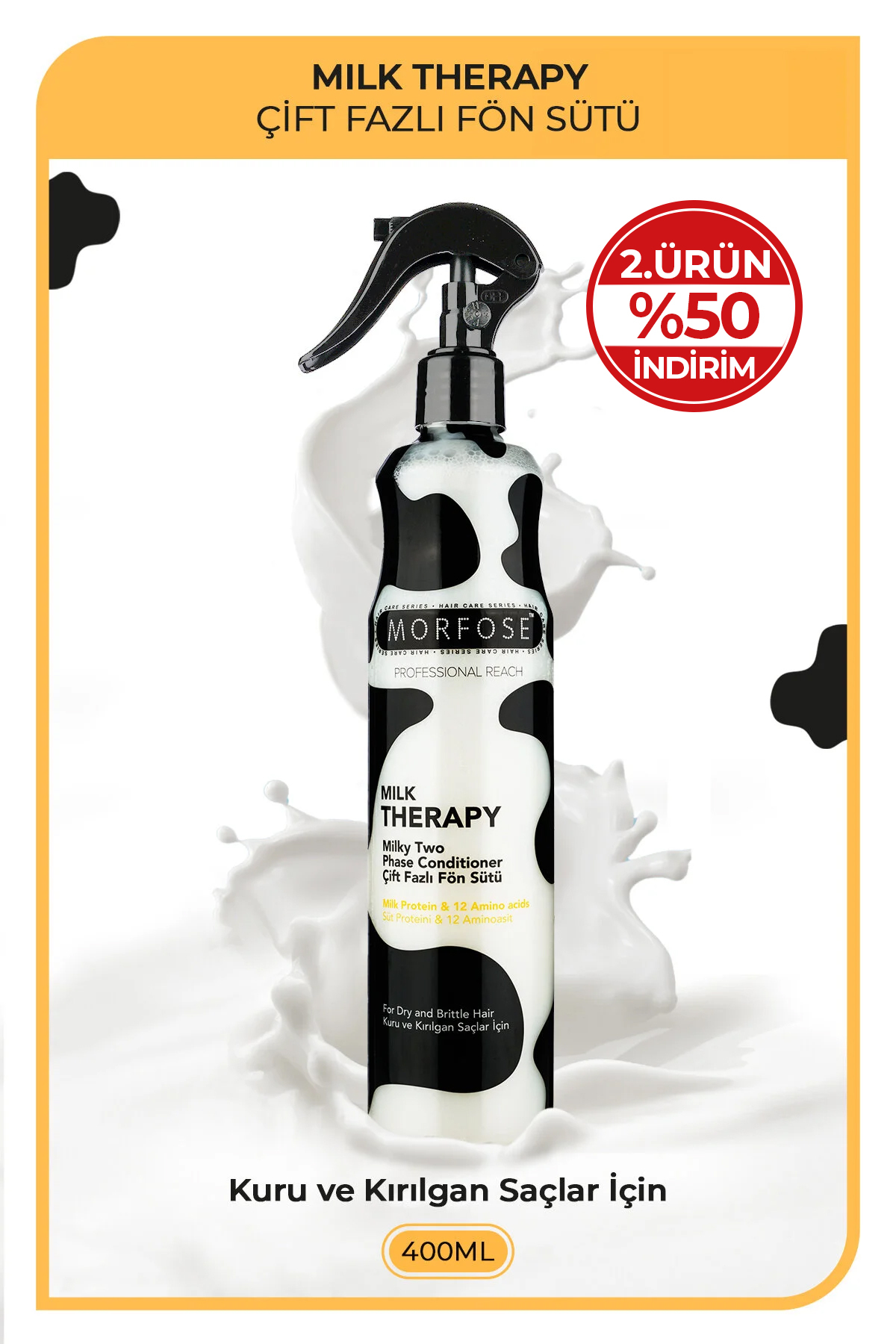 Morfose Milk Therapy Saç Bakım Fön Suyu 400 ml-