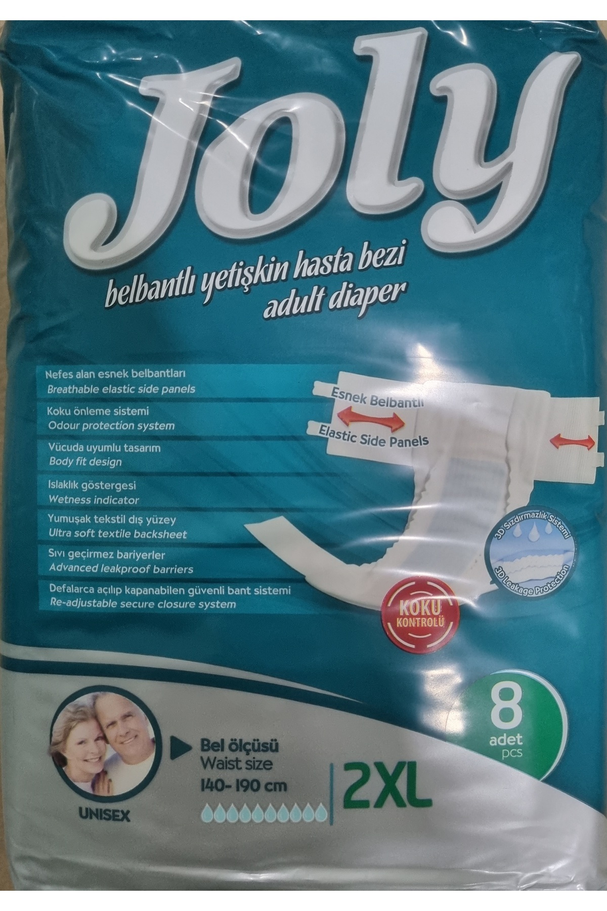 Joly xxl Hasta Bezi Belbantlı Yüksek Emici 8 Adet-
