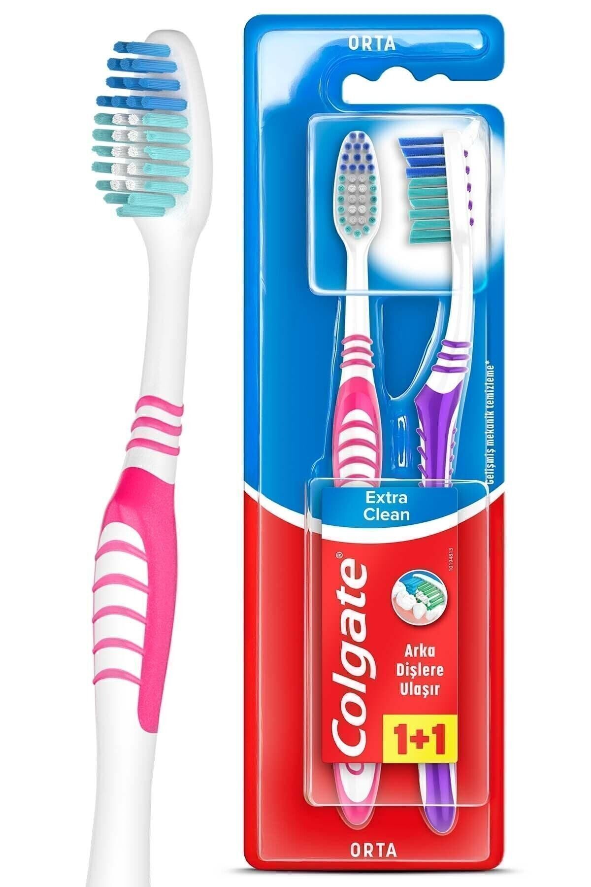 COLGATE EXTRA CLEAN DİL TEMİZLEYİCİLİ ORTA1-1DİŞ F-