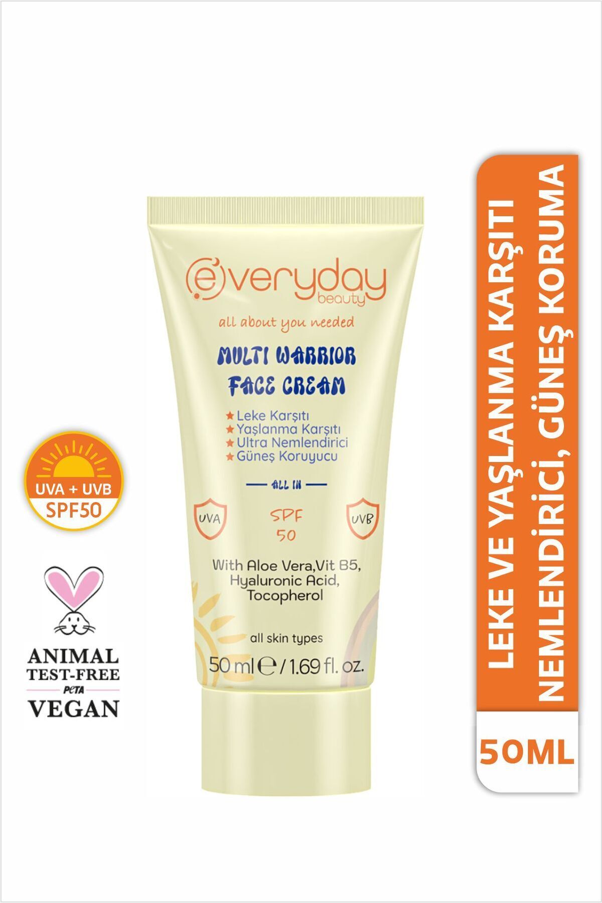 EVERY BEAUTY MULTİ WARRİOR SPF50 LEKE KARŞITI 50ML-
