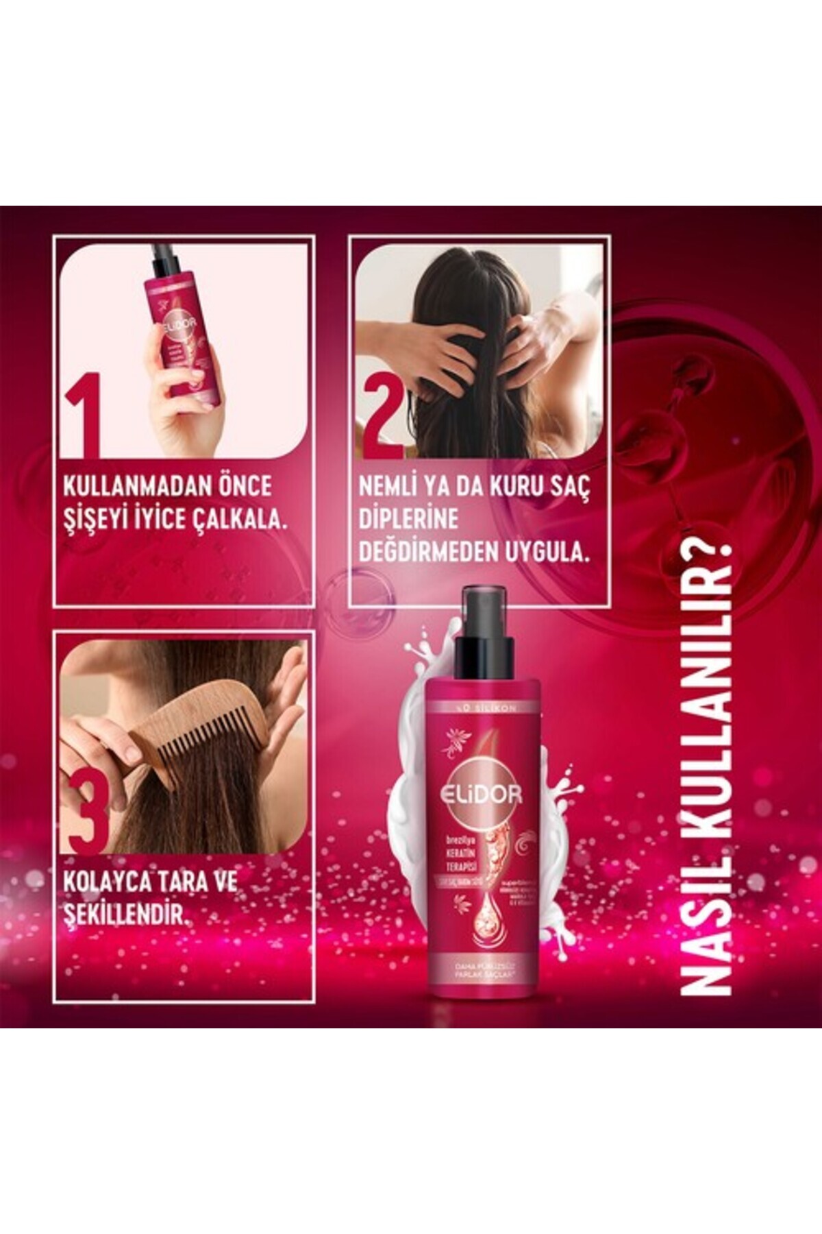 ELİDOR SIVI SAÇ BAKIM SÜTÜ 200 ML KERATİN MARULA-