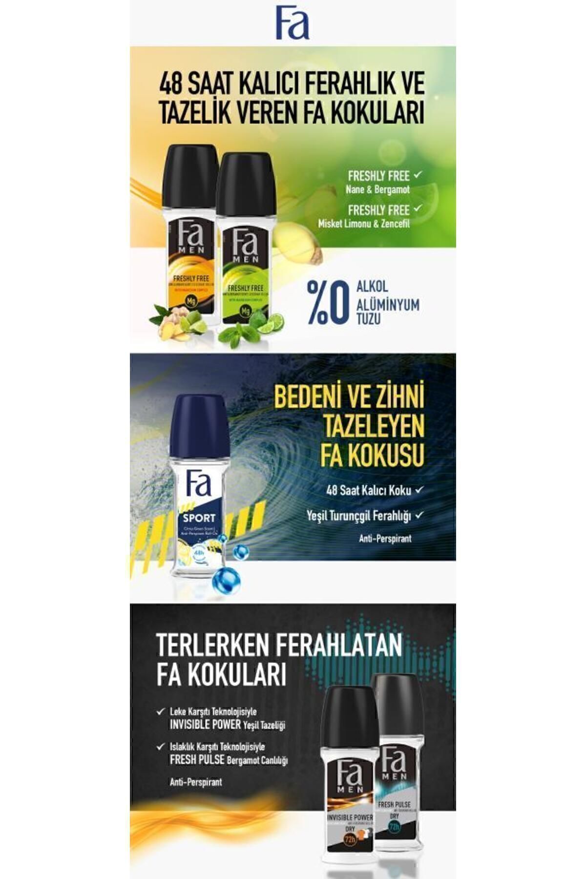 Fa Men Sport Yeşil Turunçgil Ferahlığı Roll-on 50-