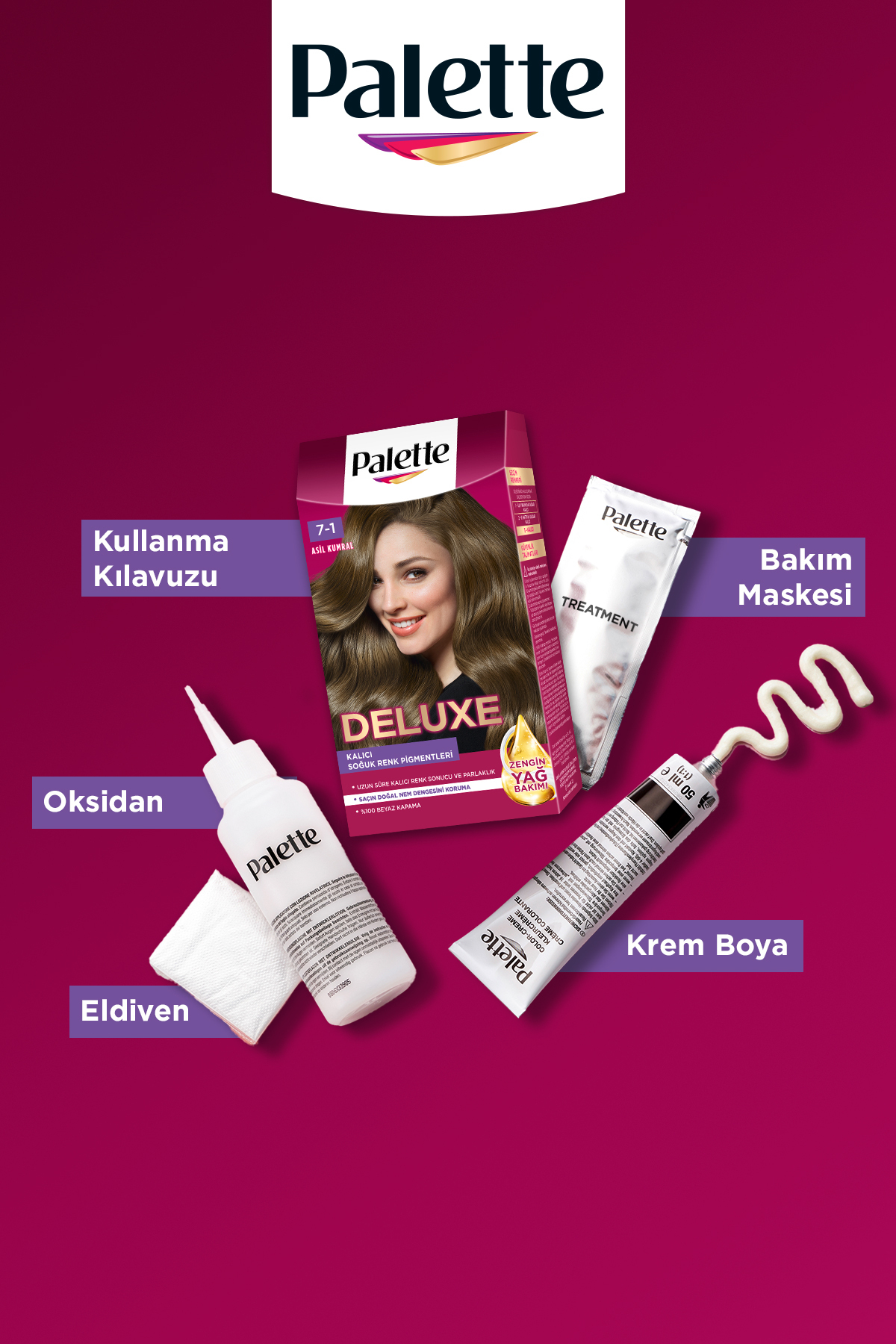 PALETTE DELUXE YOĞUN RENKLER 7-1 ASİL KUMRAL-