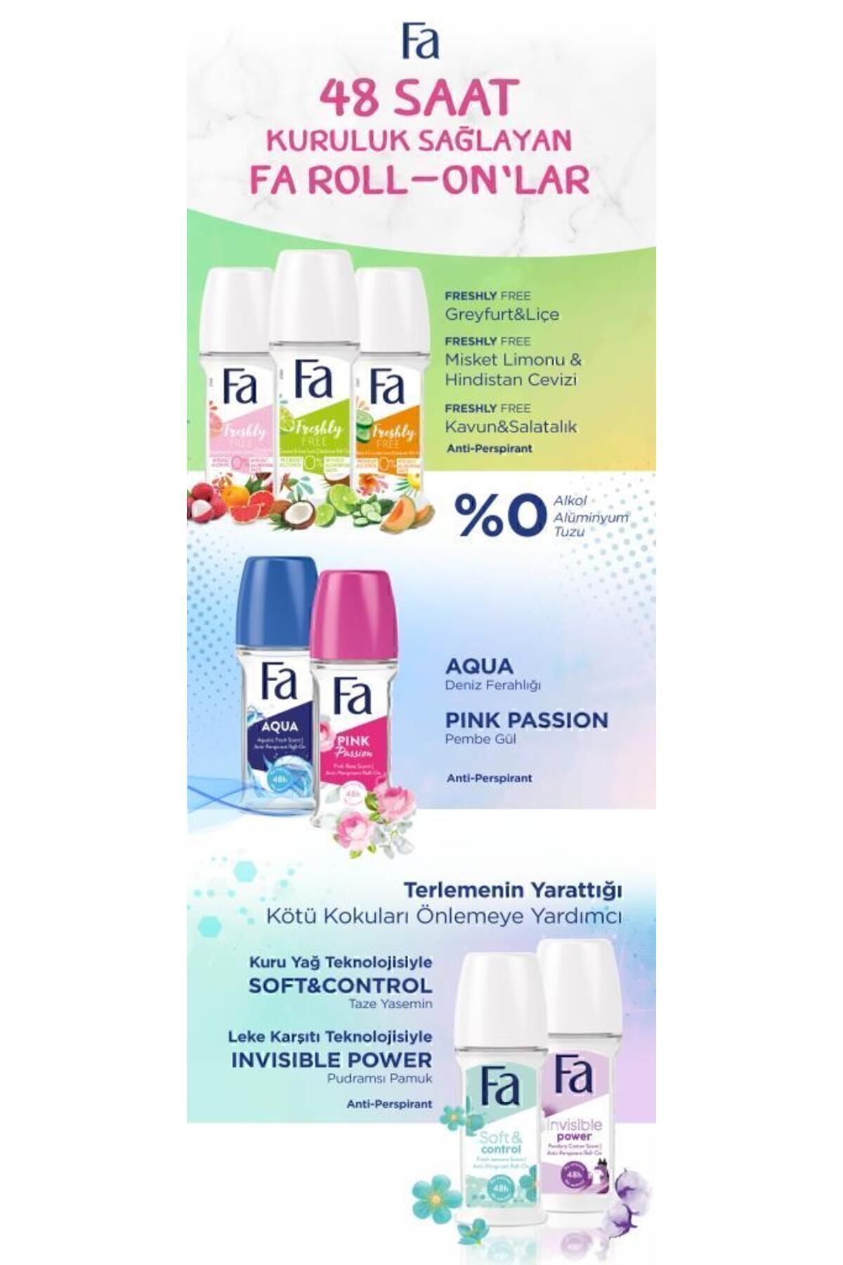Fa Women Soft & Control Taze Yasemin Roll-on 50 ml-