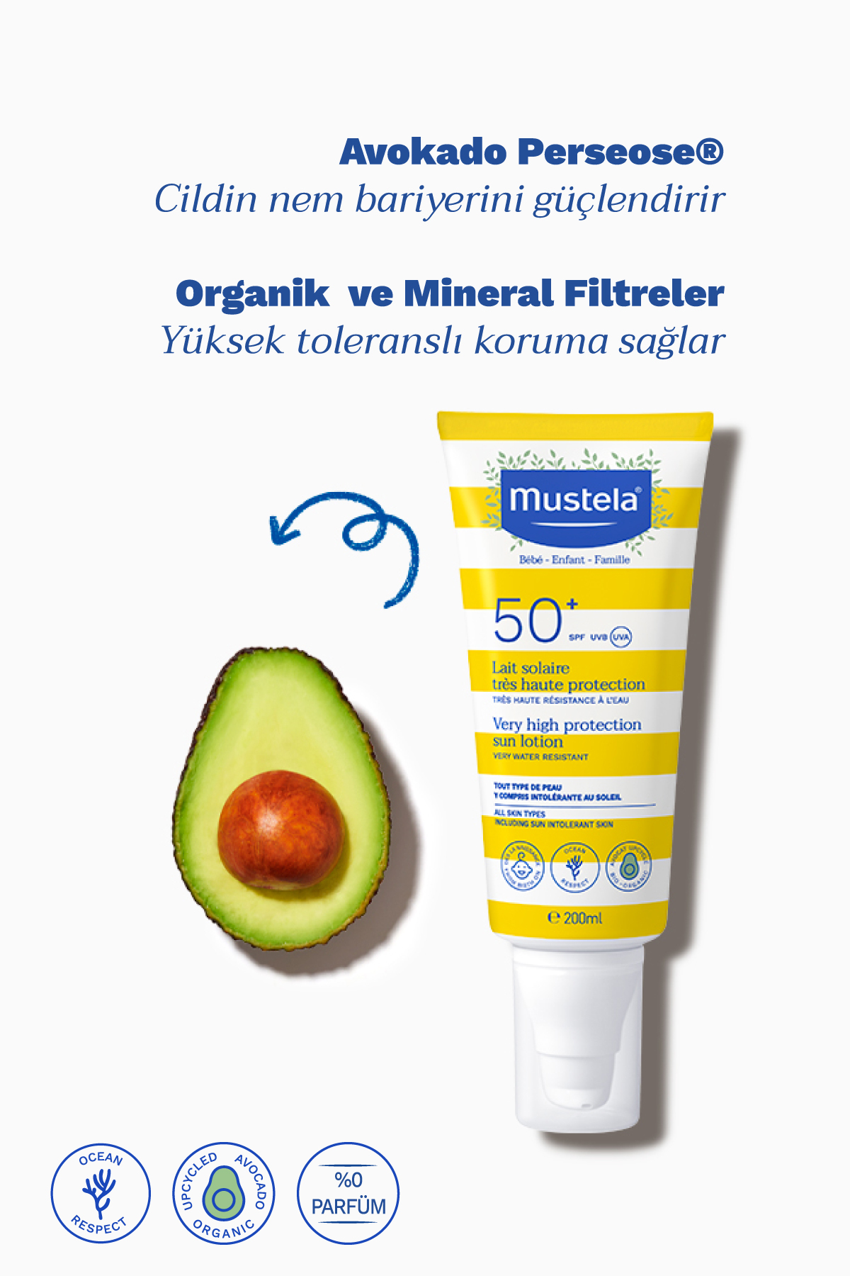 Mustela Çok Yüksek Koruma Faktörlü Güneş Losyonu T-