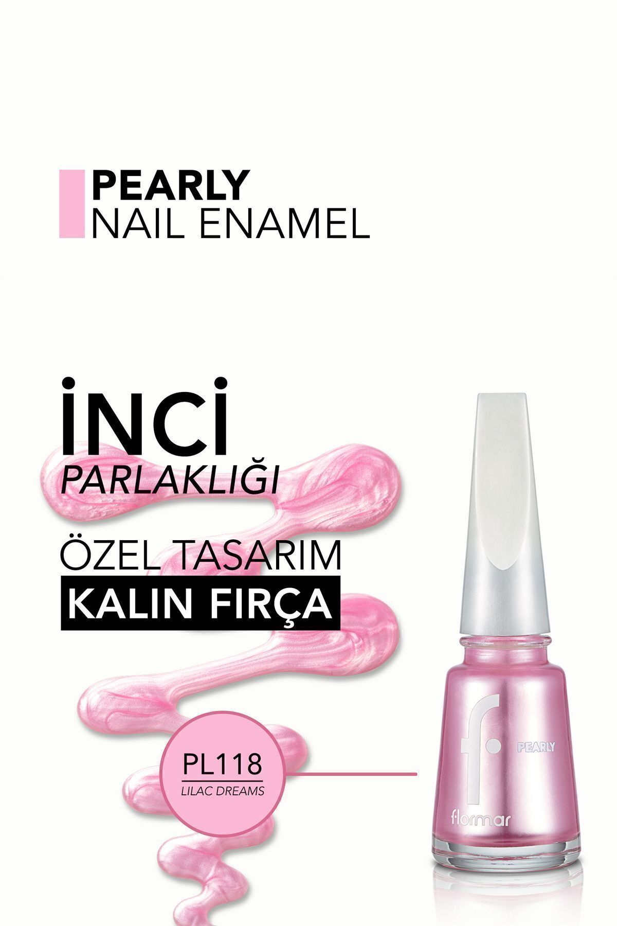 Flormar Sedefli Parlak Oje (LİLA) - Pearly Nail PL118-