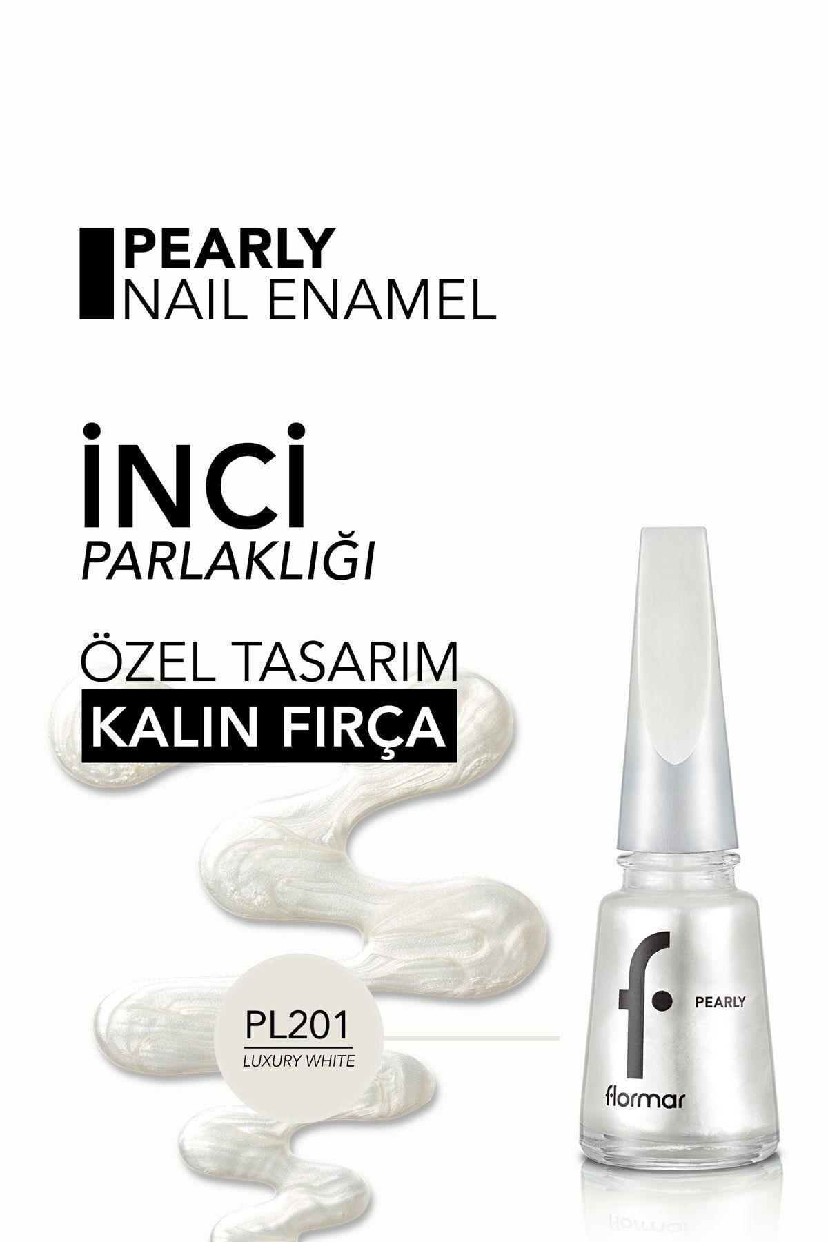 Flormar Sedefli Parlak Oje (Beyaz) - Pearly Nail - PL201-