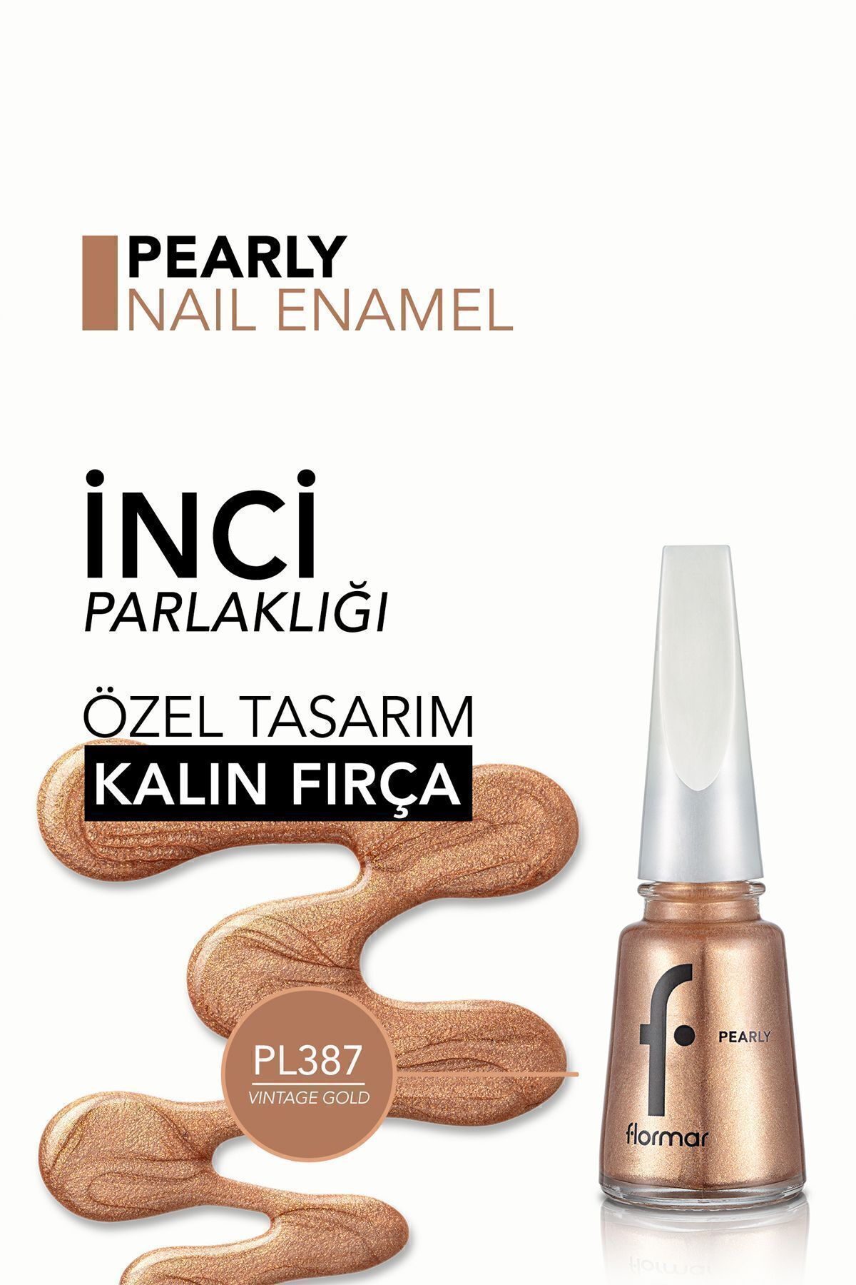 Flormar Sedefli Parlak Oje (BAKIR) - Pearly 387-