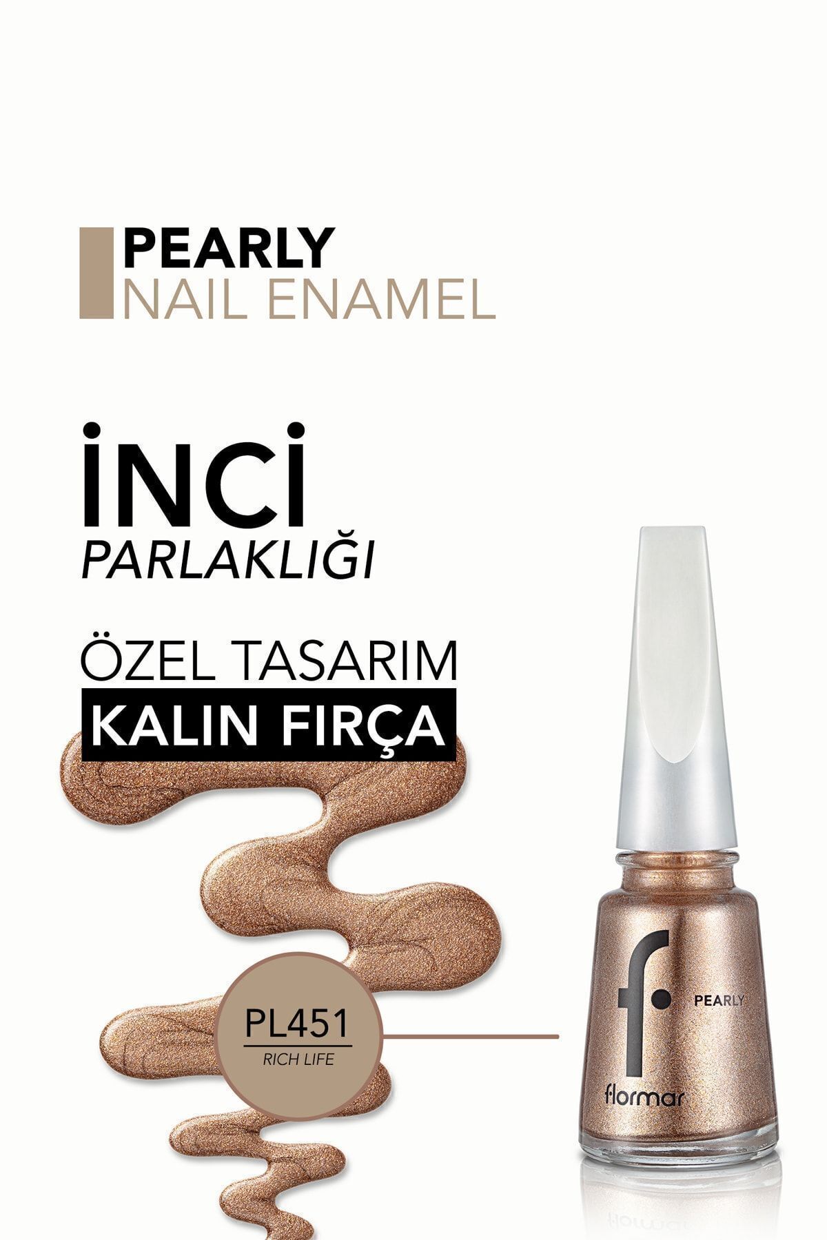 Flormar Sedefli Parlak Oje (ALTIN) - PL451-