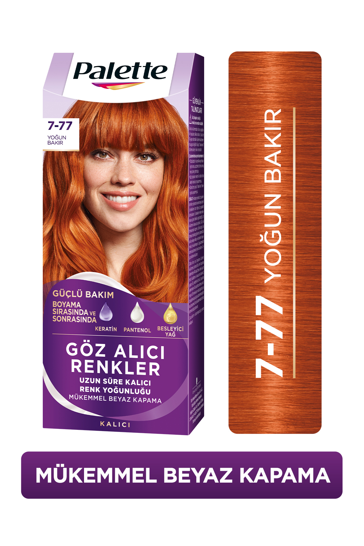 Palette Göz Alıcı Renkler 7-77 Yoğun Bakır Saç Boy-