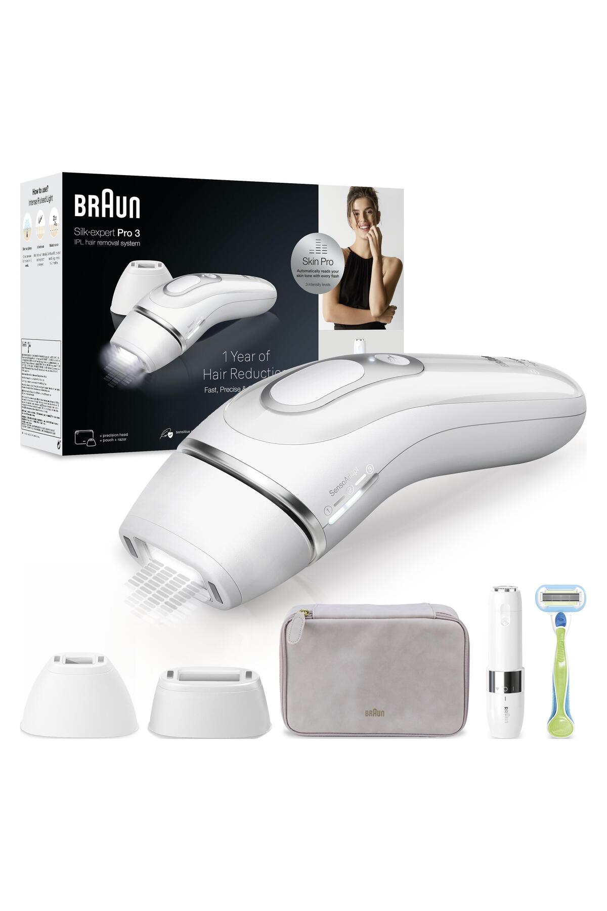 Braun IPL Silk·expert Pro 3, Evde Tüy Alma, Çanta,-
