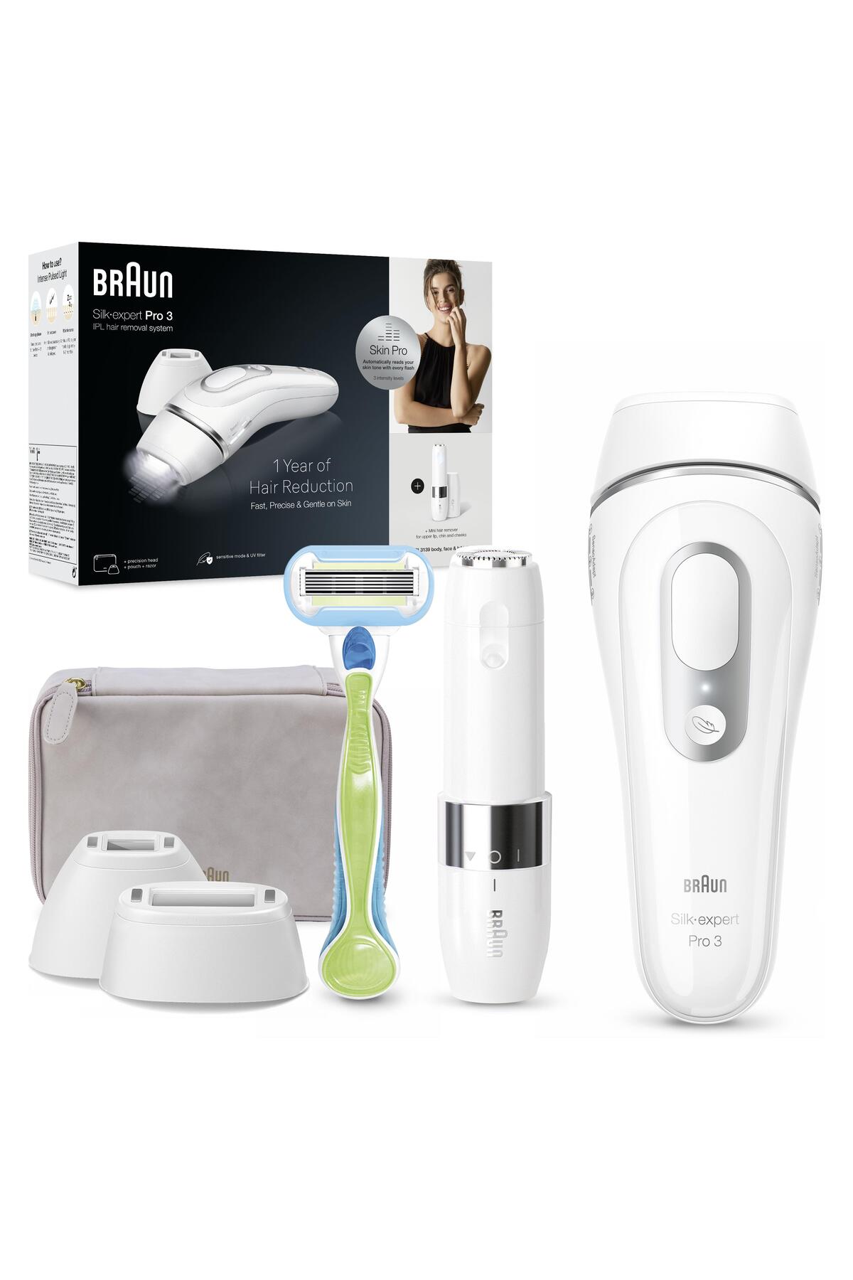 Braun IPL Silk·expert Pro 3, Evde Tüy Alma, Çanta,-