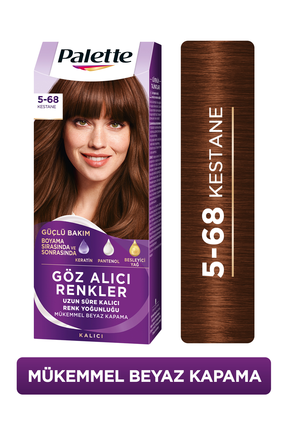 Palette Göz Alıcı Renkler Kestane Saç Boyası 5-68-