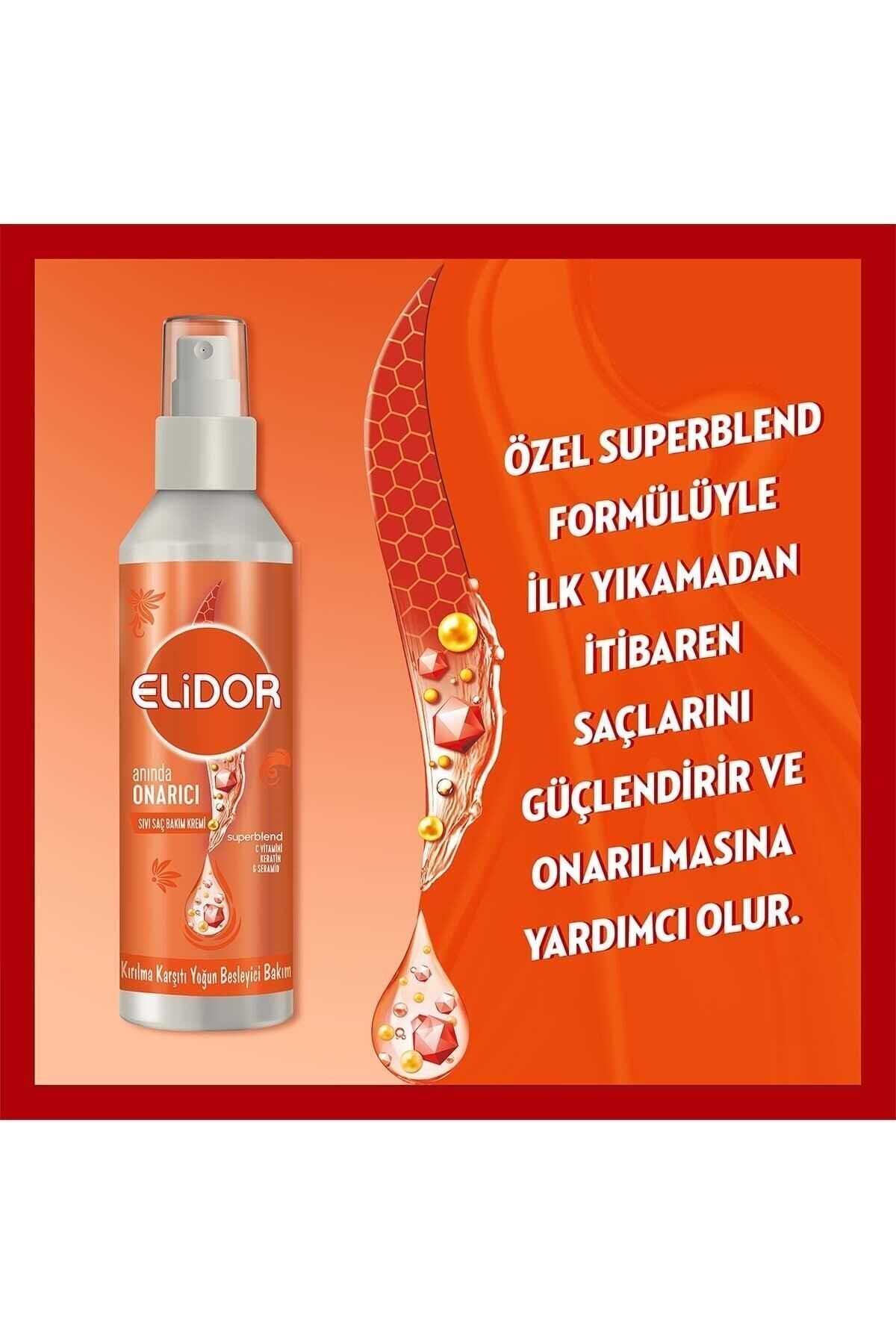 Elidor anında onarım sıvı sac bakım kremi 200 ml-