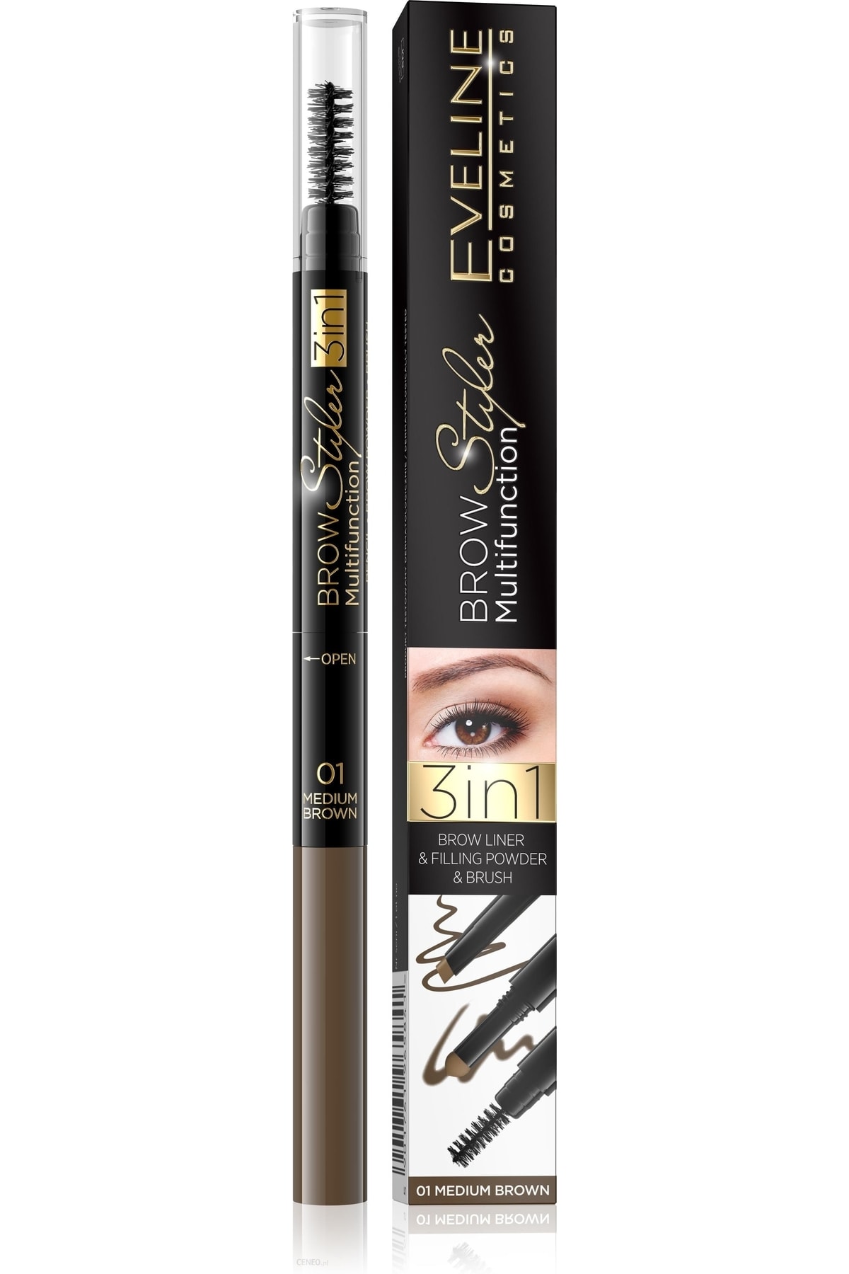 BROW STYLER 3IN1 MULTIFUNCTION 01 MEDIUM BROWN-