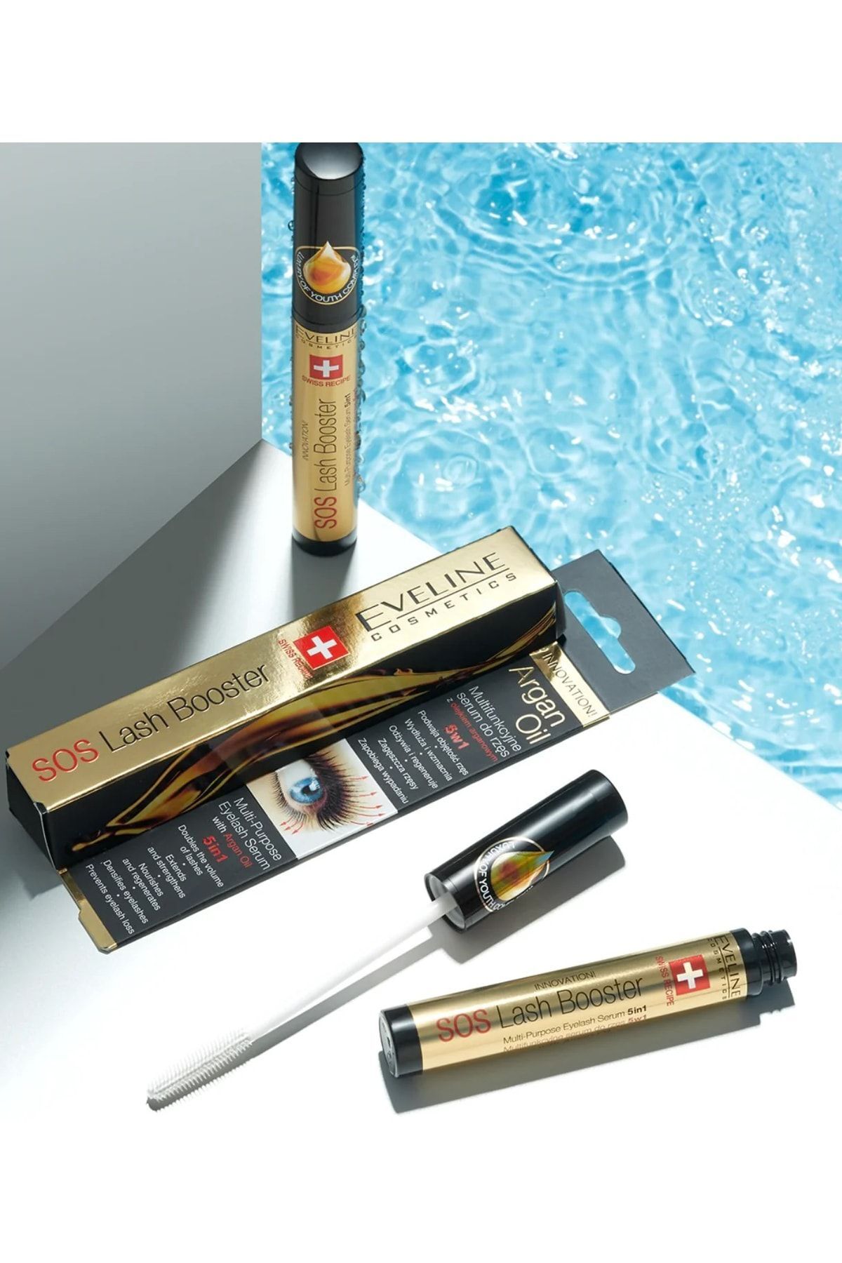 SOS LASH BOOSTER EYELASH SERUM 5IN1 WITH ARGAN OIL-