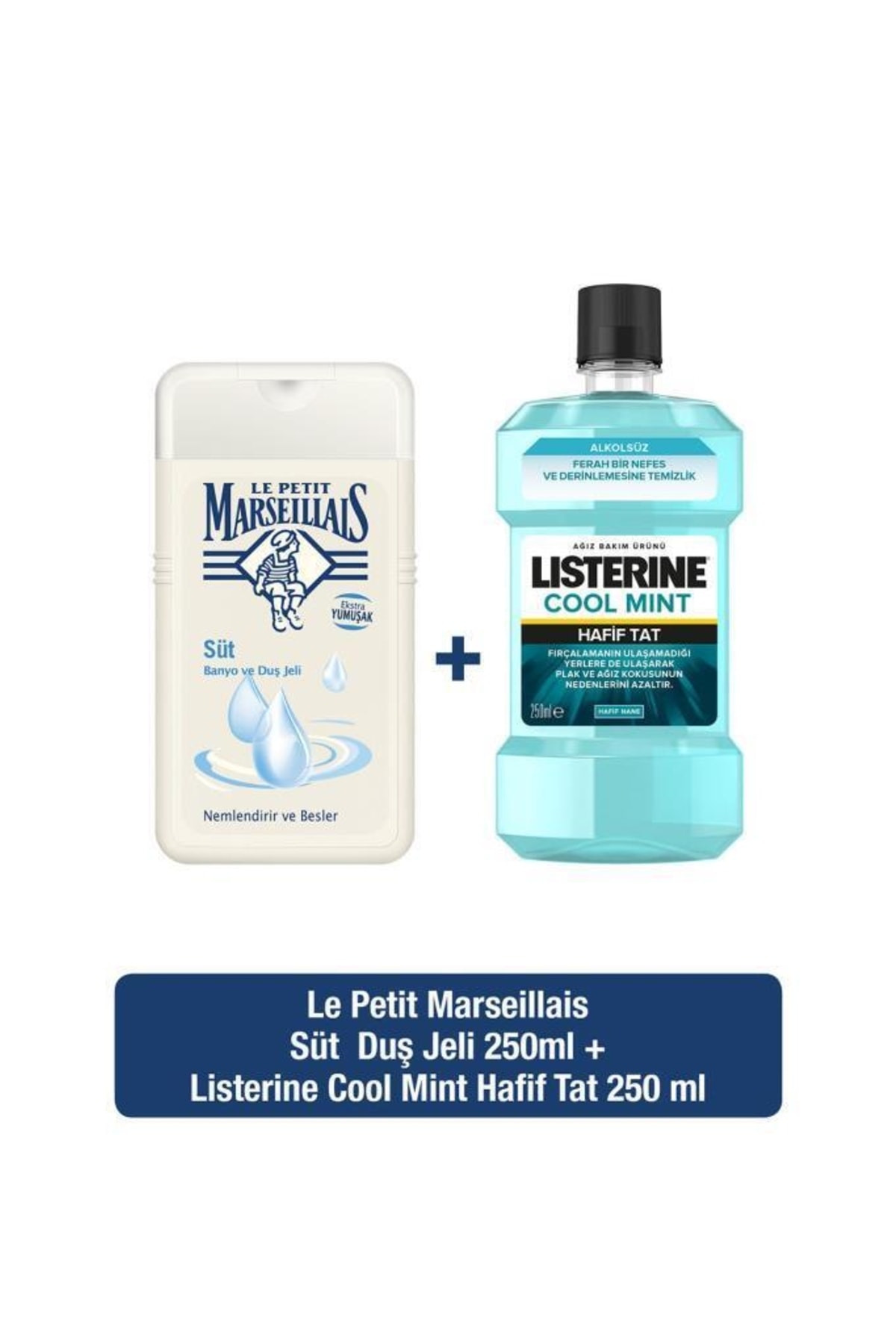 LPM SÜT 250 ML+ LİSTERİNE COOLMİNT HAFİF TAT 250ML-
