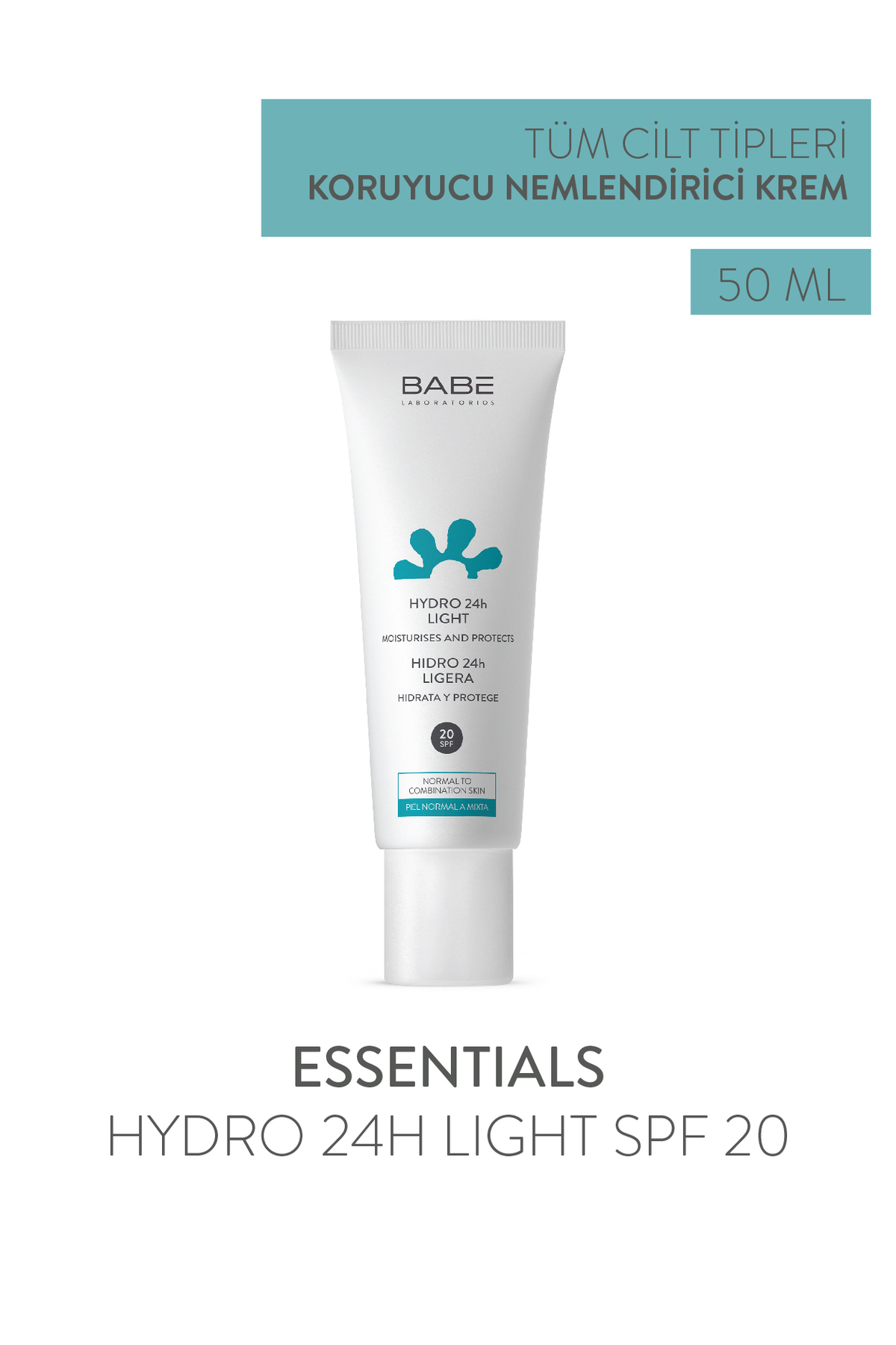 BABE HYDRO 24H LİGHT SPF20 NEMLENDİRİCİ KREM 50 ML-