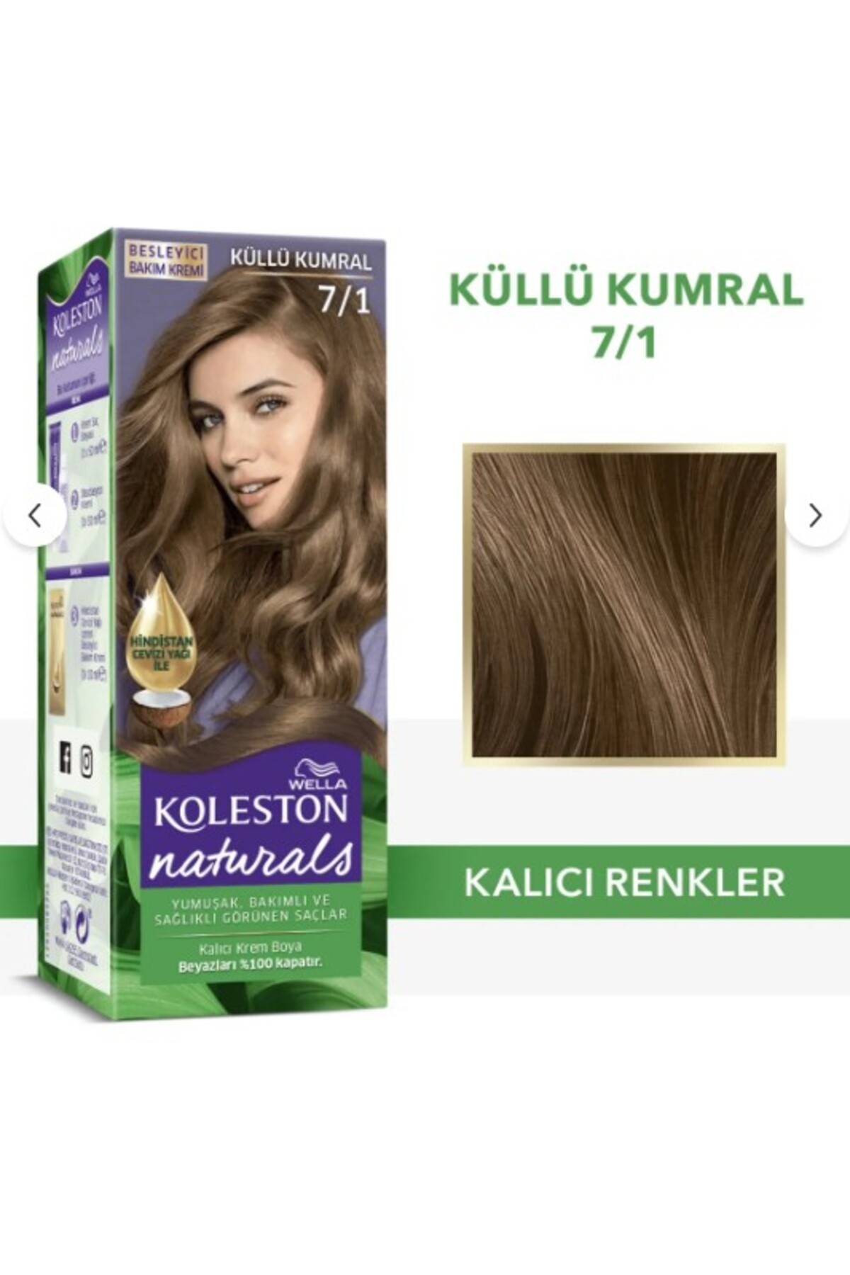 WELLA KOLESTON NATURALS KULLU KUMRAL 7/1 SAÇ BOYASI-
