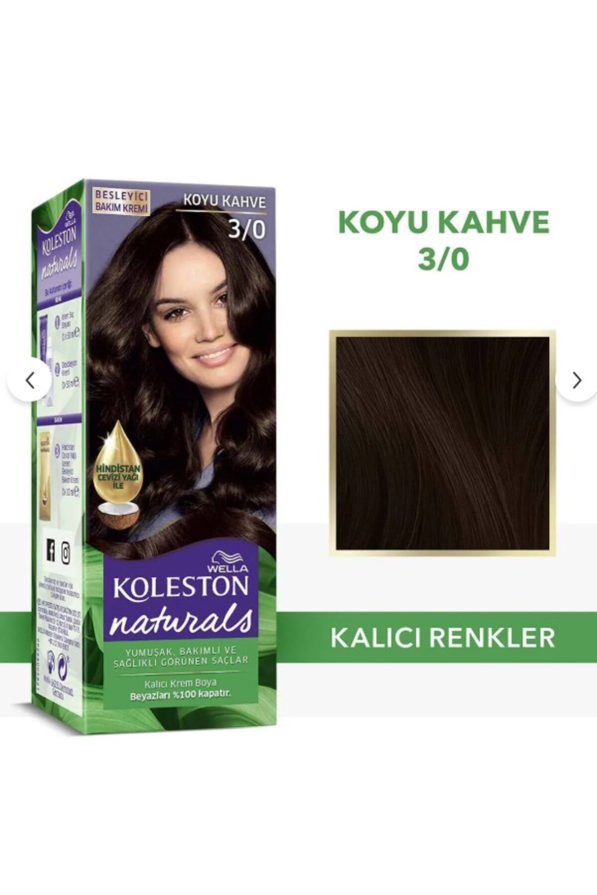 WELLA KOLESTON NATURALS KOYU KAHVE 3/0 SAÇ BOYASI-
