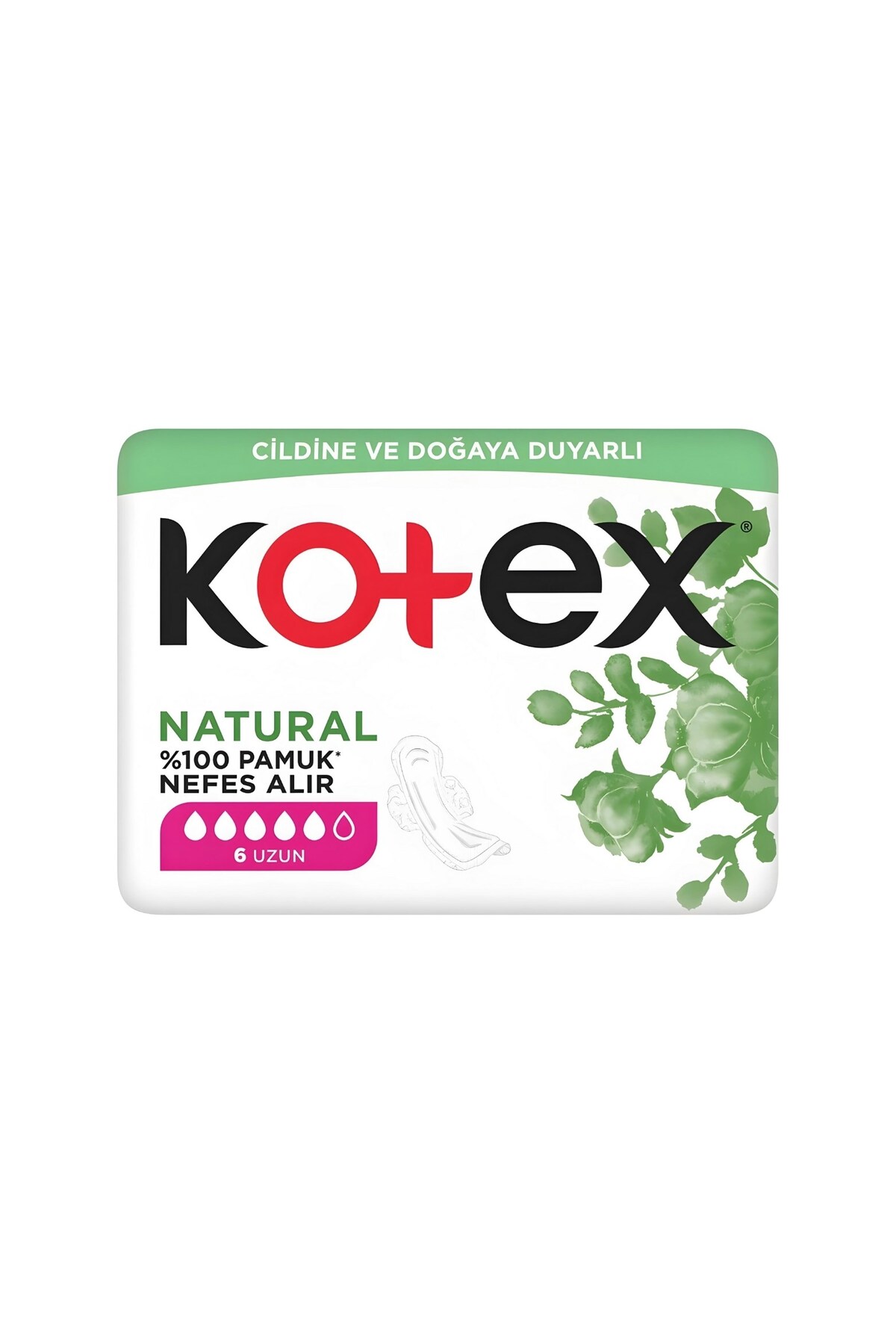 KOTEX NATURAL 6 UZUN HİJYENİK PED-